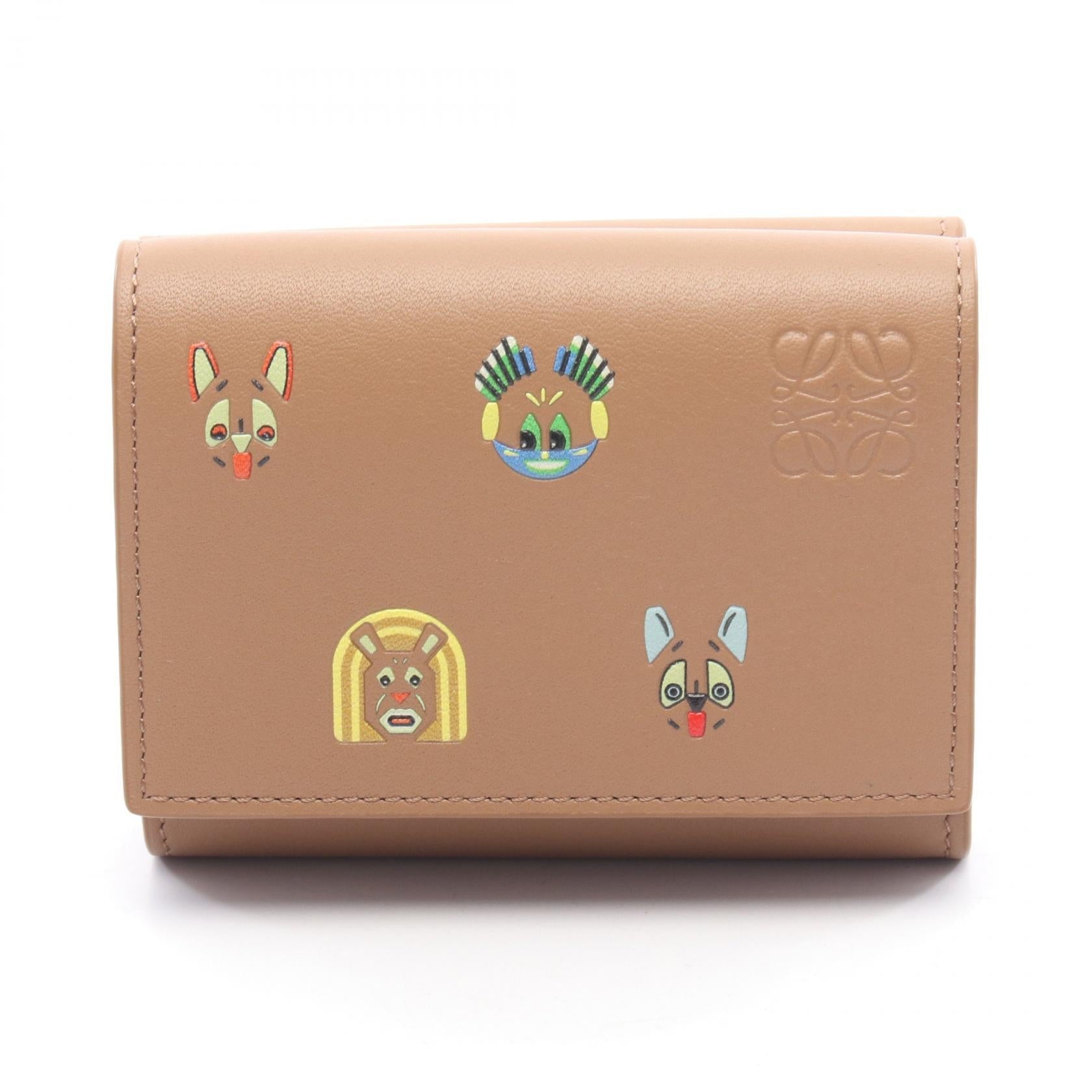 ロエベ フューチャリストキャット レザー三つ折り財布