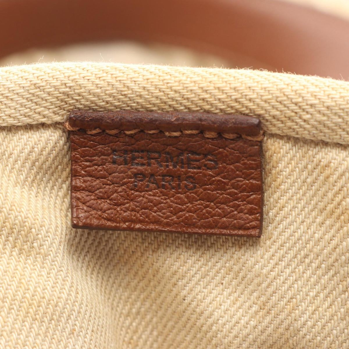 エルメス カバスカリカット キャンバス レザー トートバッグ