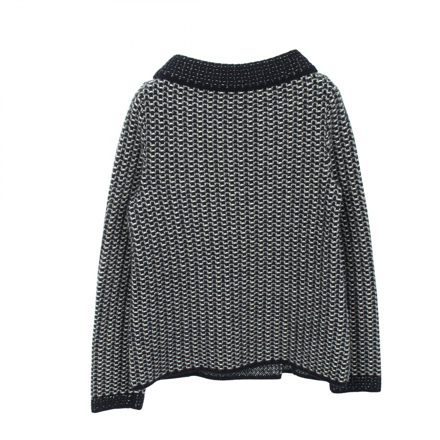 シャネル カメリアボタン カシミヤシルクニットジャケット