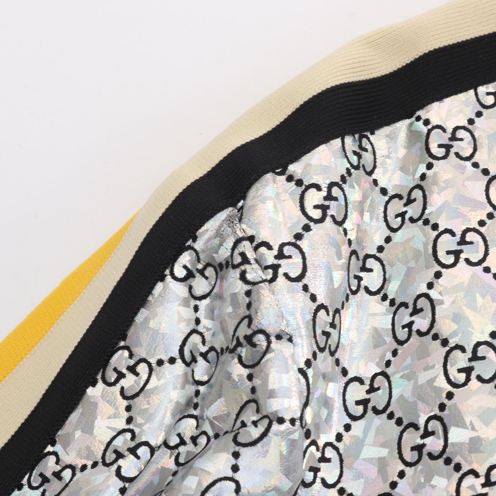 グッチ ラミネート スパークリングGGジャージー ナイロンアウター
