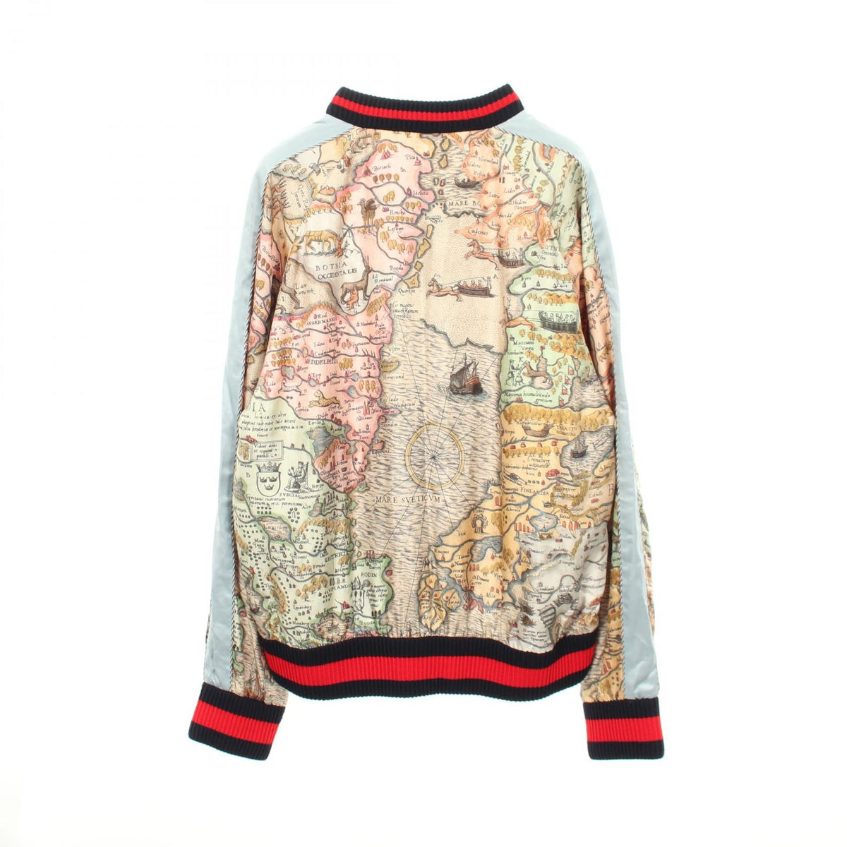 グッチ DIY 地図柄 シルクブルゾン