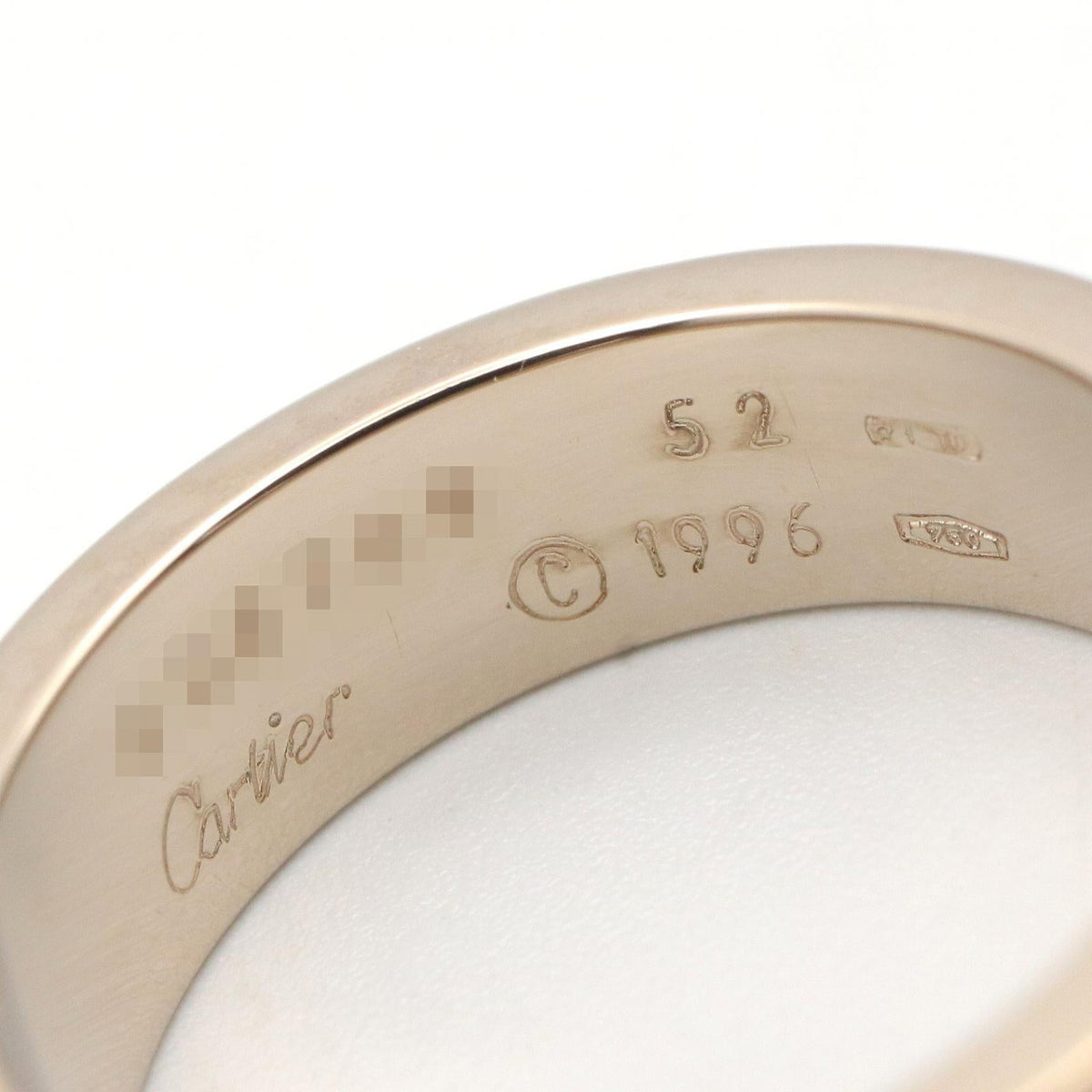 カルティエ ラブ Au750ホワイトゴールド リング 52号