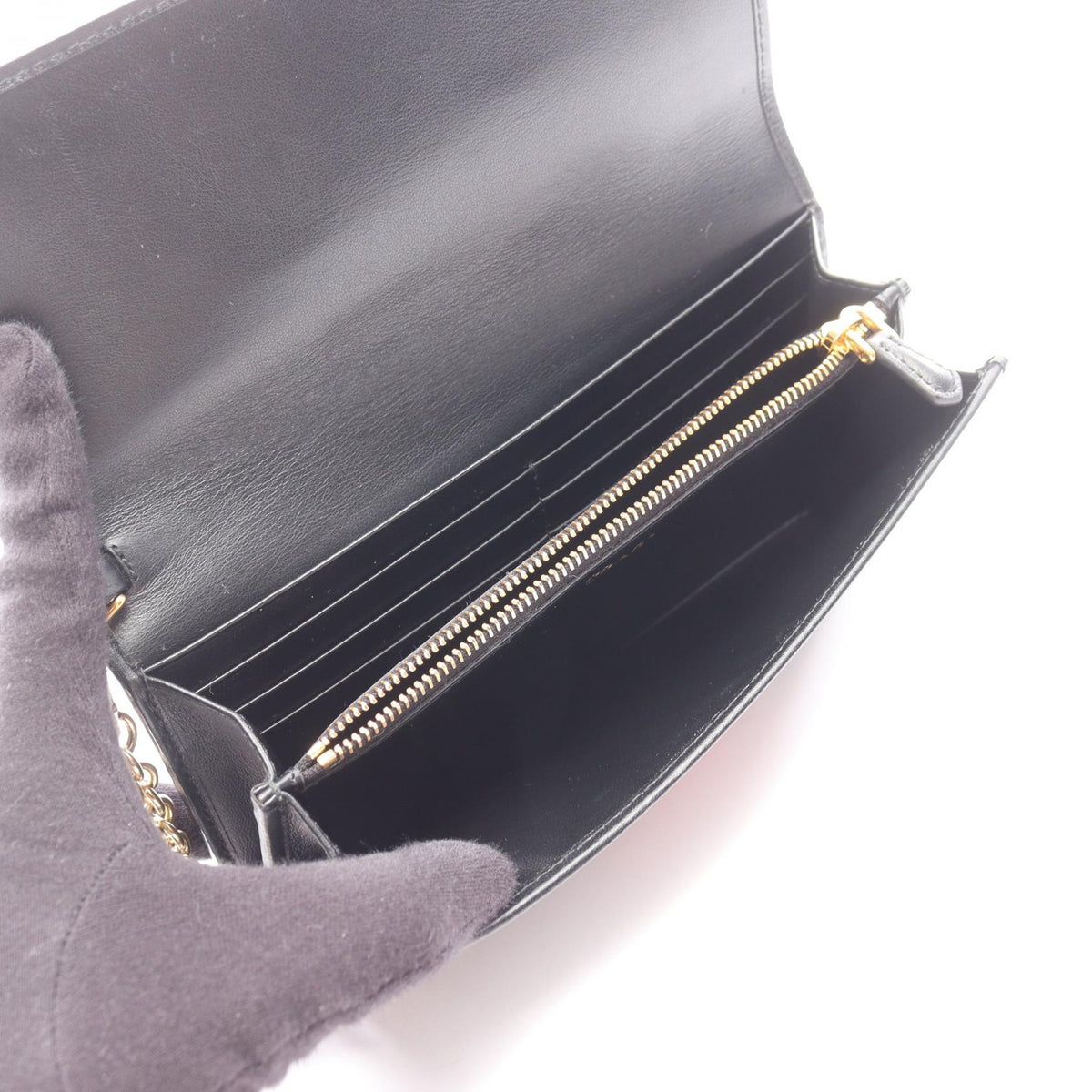 プラダ VELLUTO RICAMO 二つ折り長財布