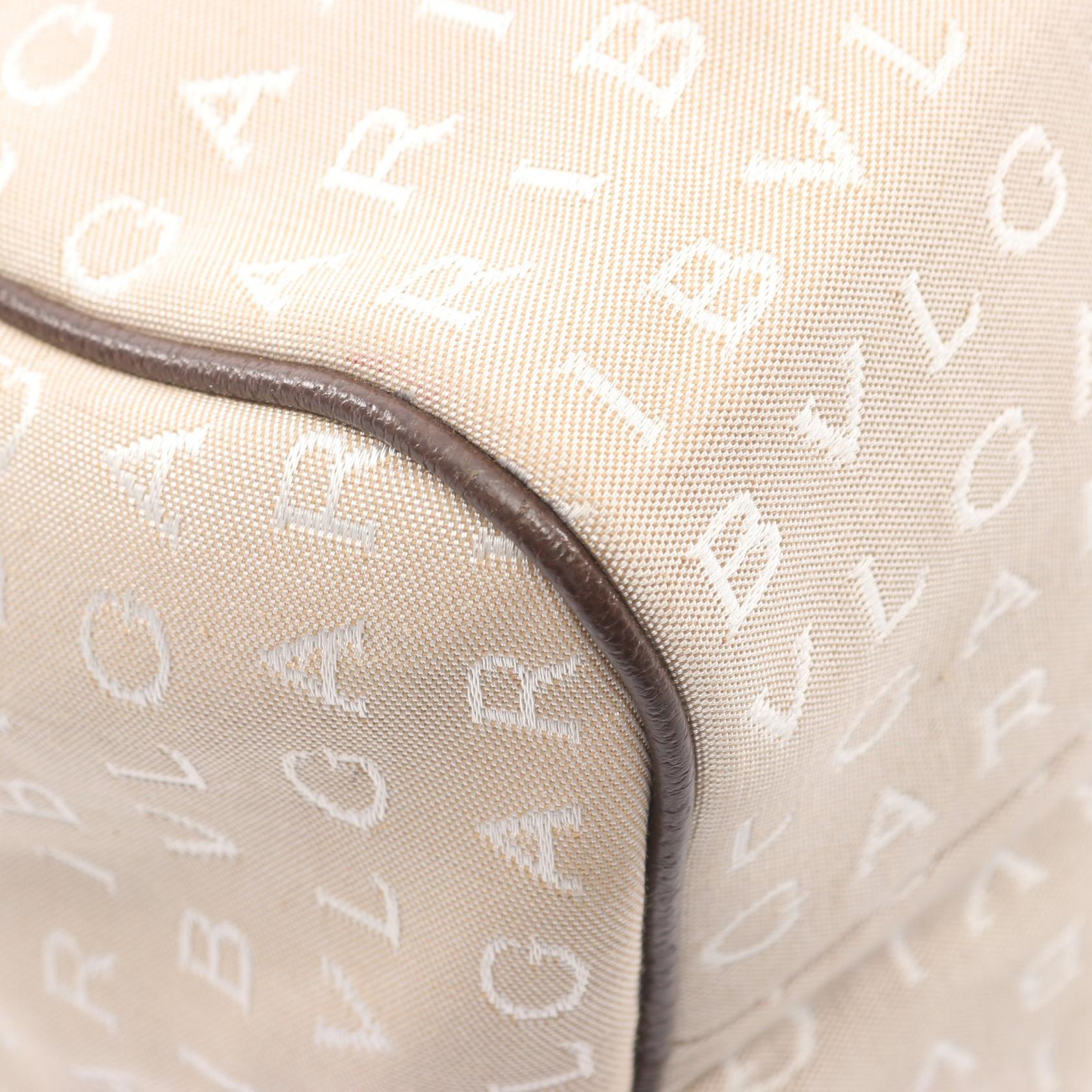 ブルガリ ロゴマニア キャンバス レザー ハンドバッグ