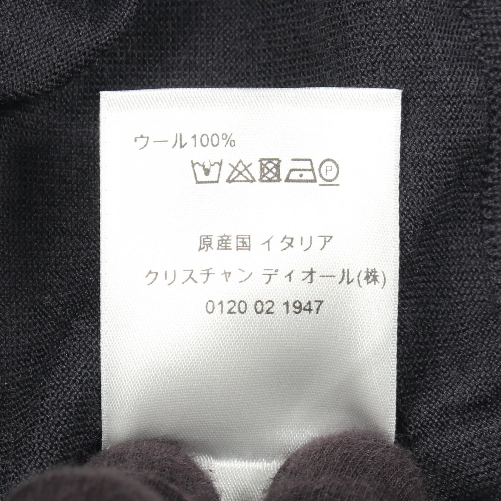 ディオール BEE刺繍 ウール長袖ポロシャツ