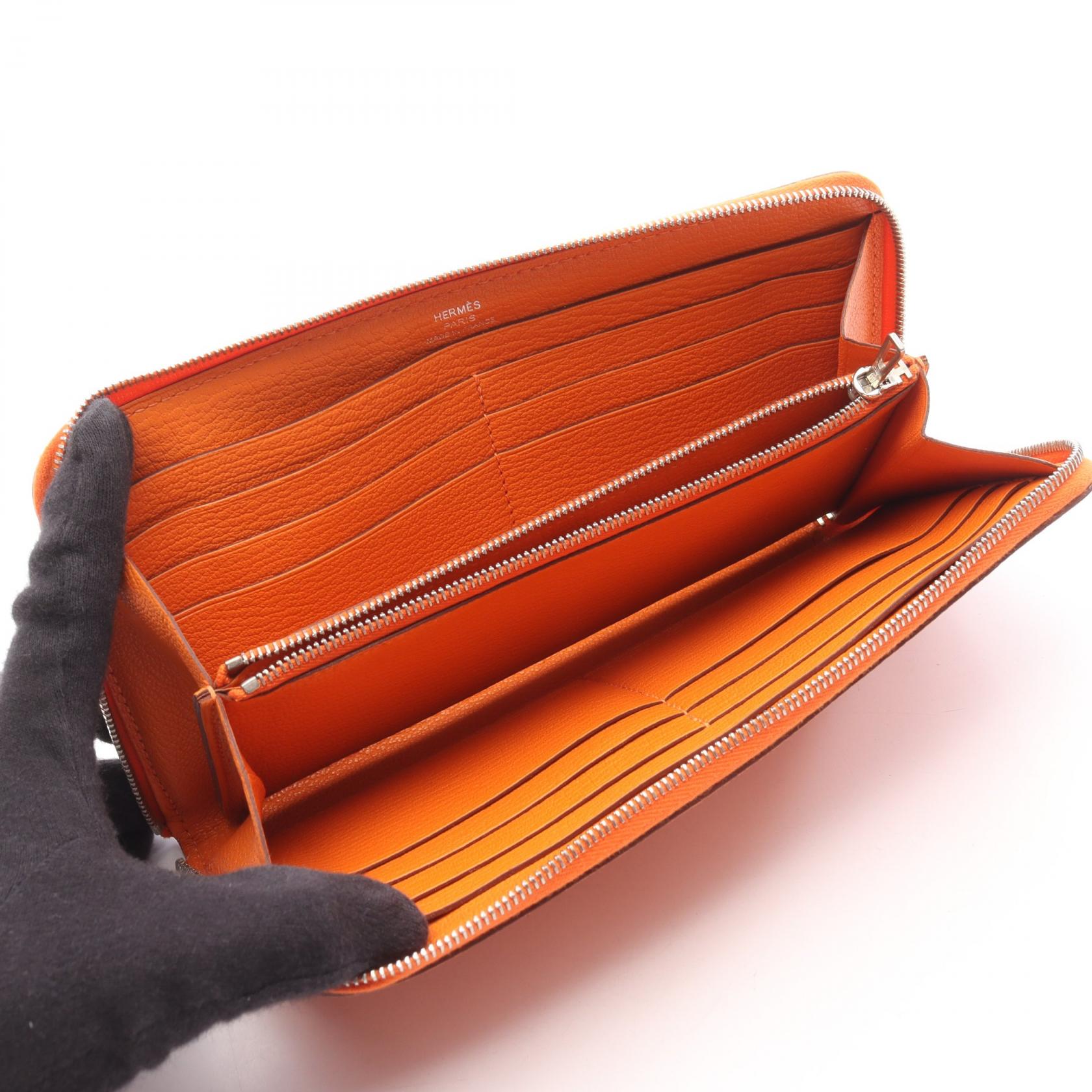 エルメス アザップロング シルクイン シェーブル 長財布