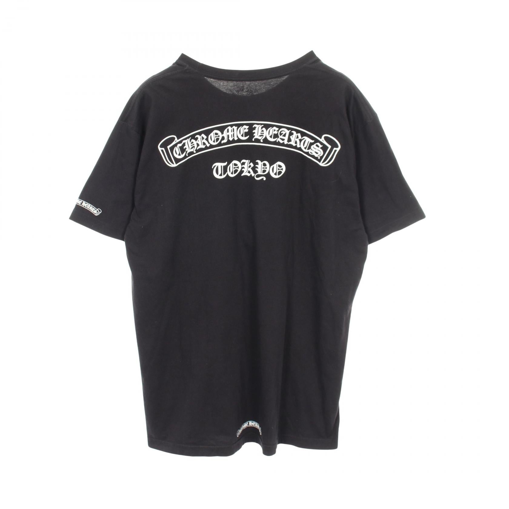 クロムハーツ バックスクロール ロゴ コットン 半袖Tシャツ 東京限定
