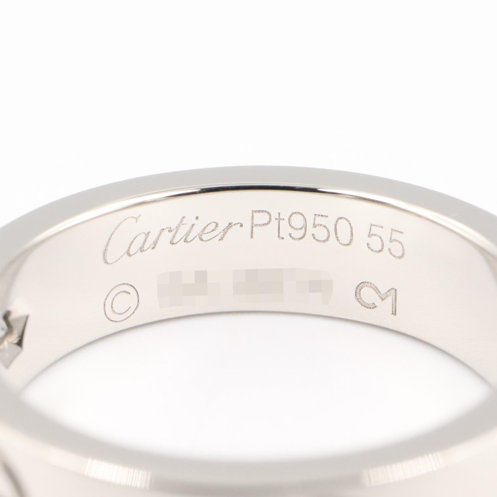 カルティエ ラブ Pt950 ダイヤモンドリング 14号