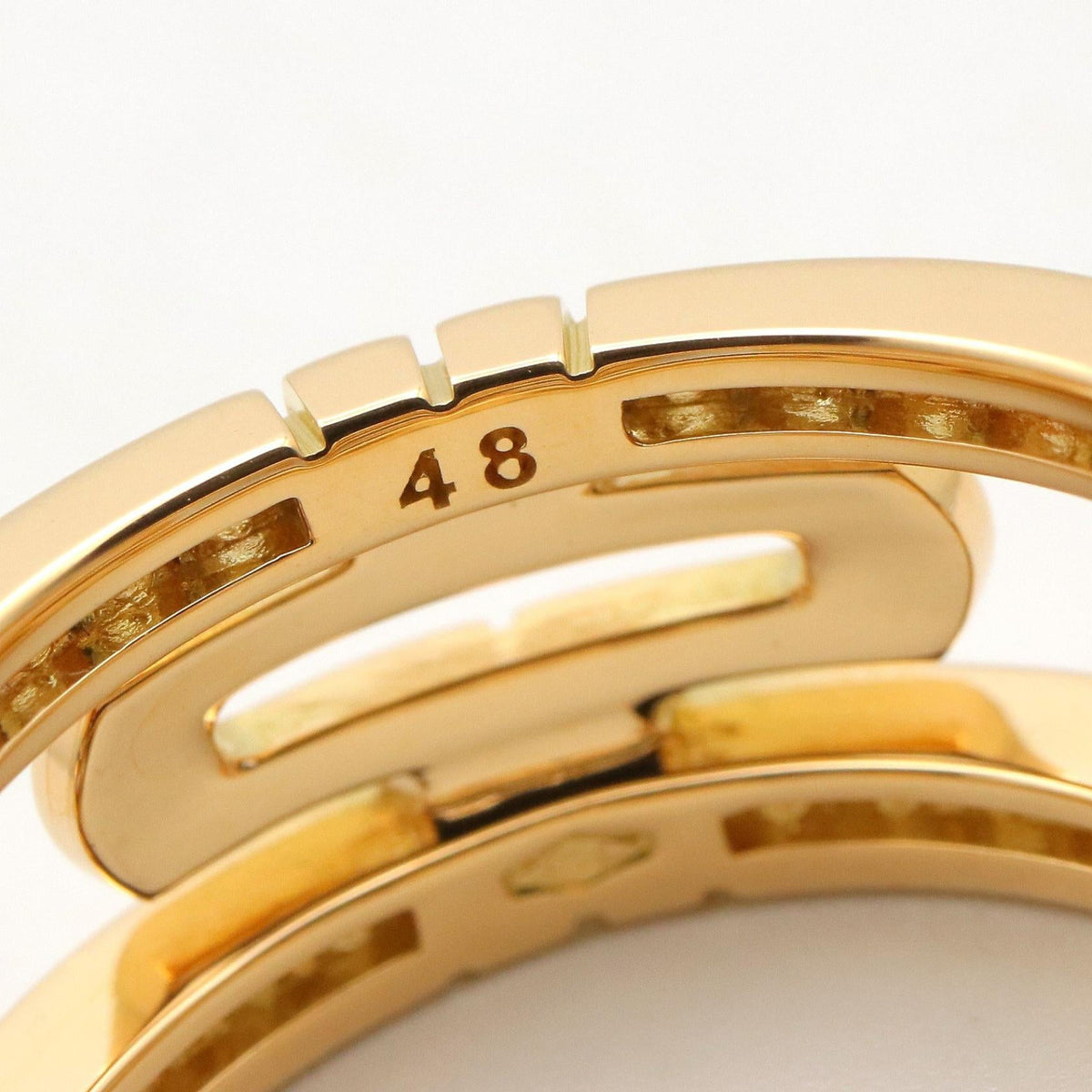 ブルガリ パレンテシ Au750 ダイヤモンドリング 7.5号