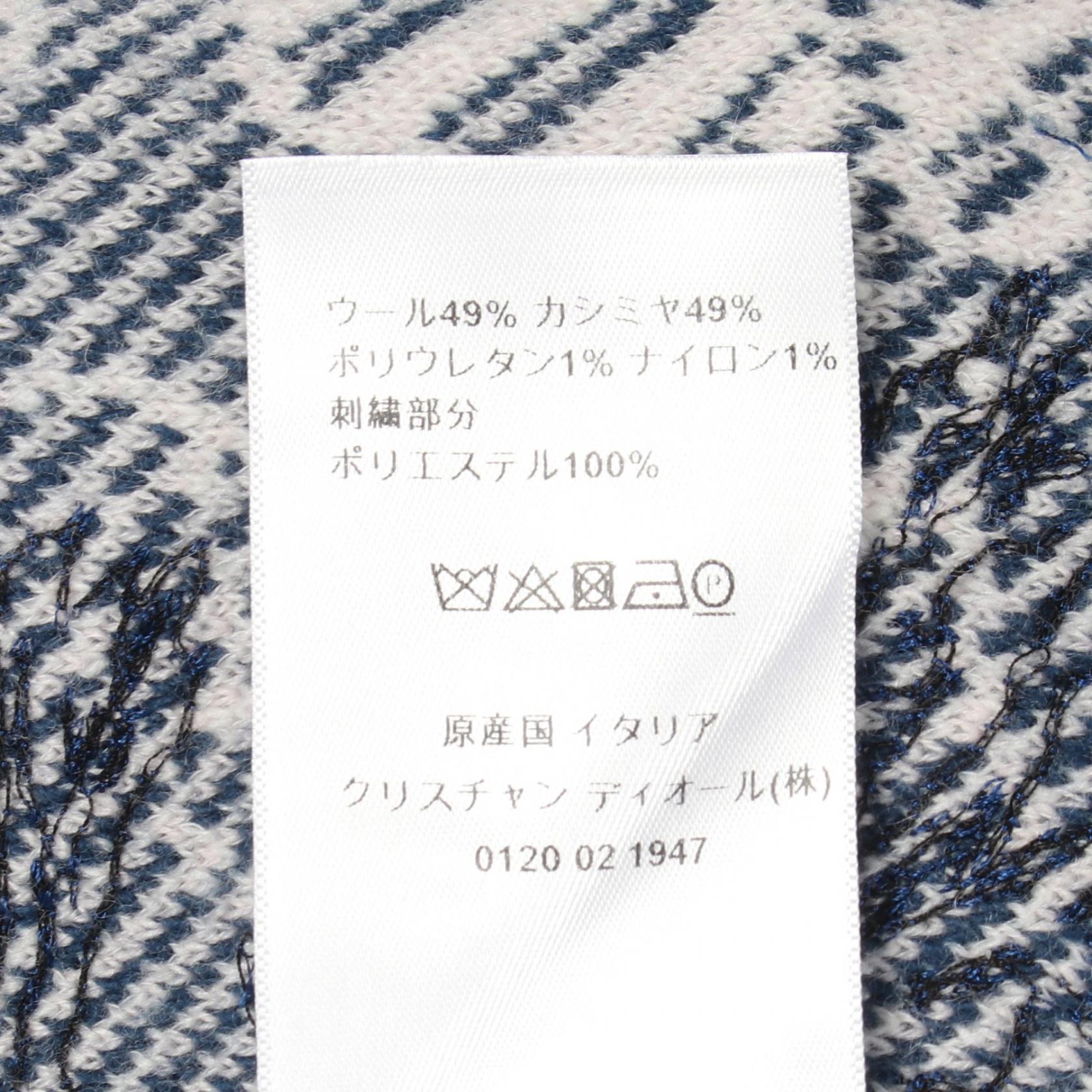 ディオール トワル ドゥ ジュイ エンブロイダリー ウールカシミヤニットトップス