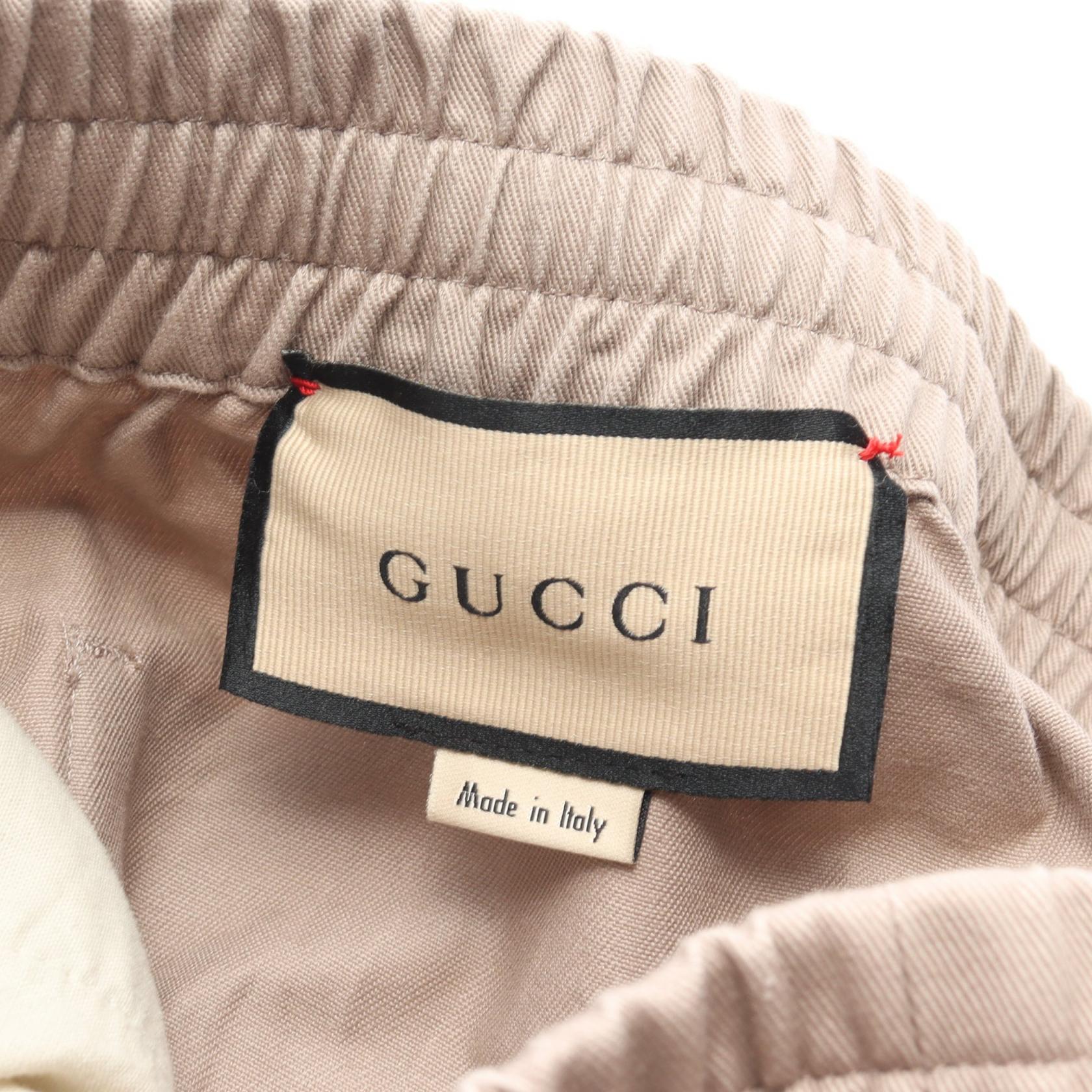 グッチ ロゴワッペン コットンパンツ