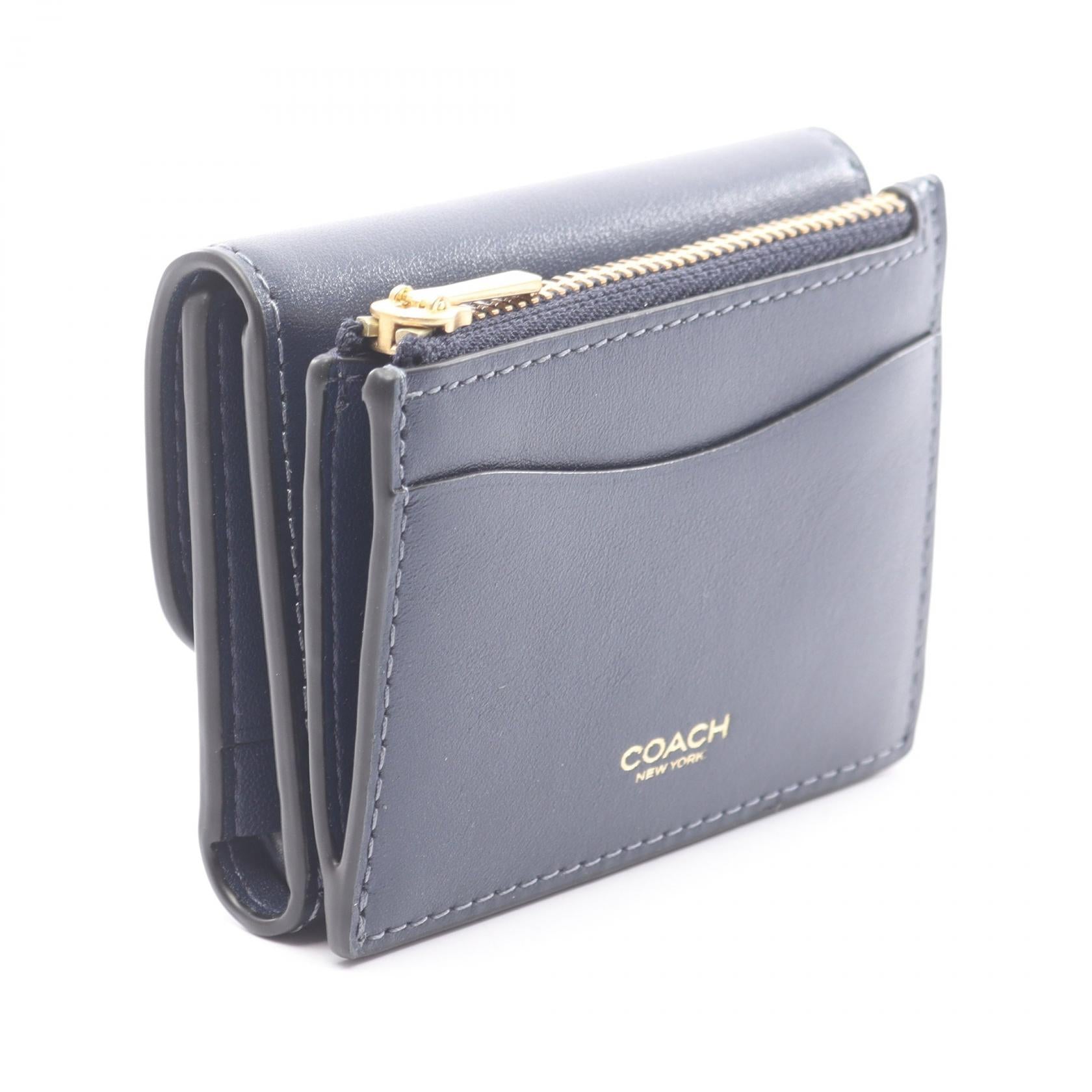 コーチ ESSENTIAL CARD HOLDER WALLET レザー三つ折り財布
