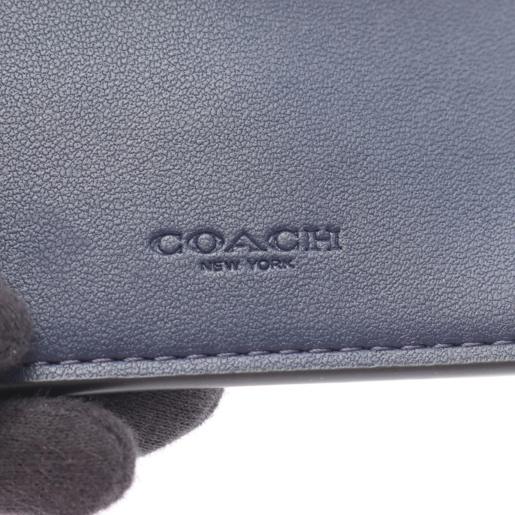 コーチ ESSENTIAL CARD HOLDER WALLET レザー三つ折り財布