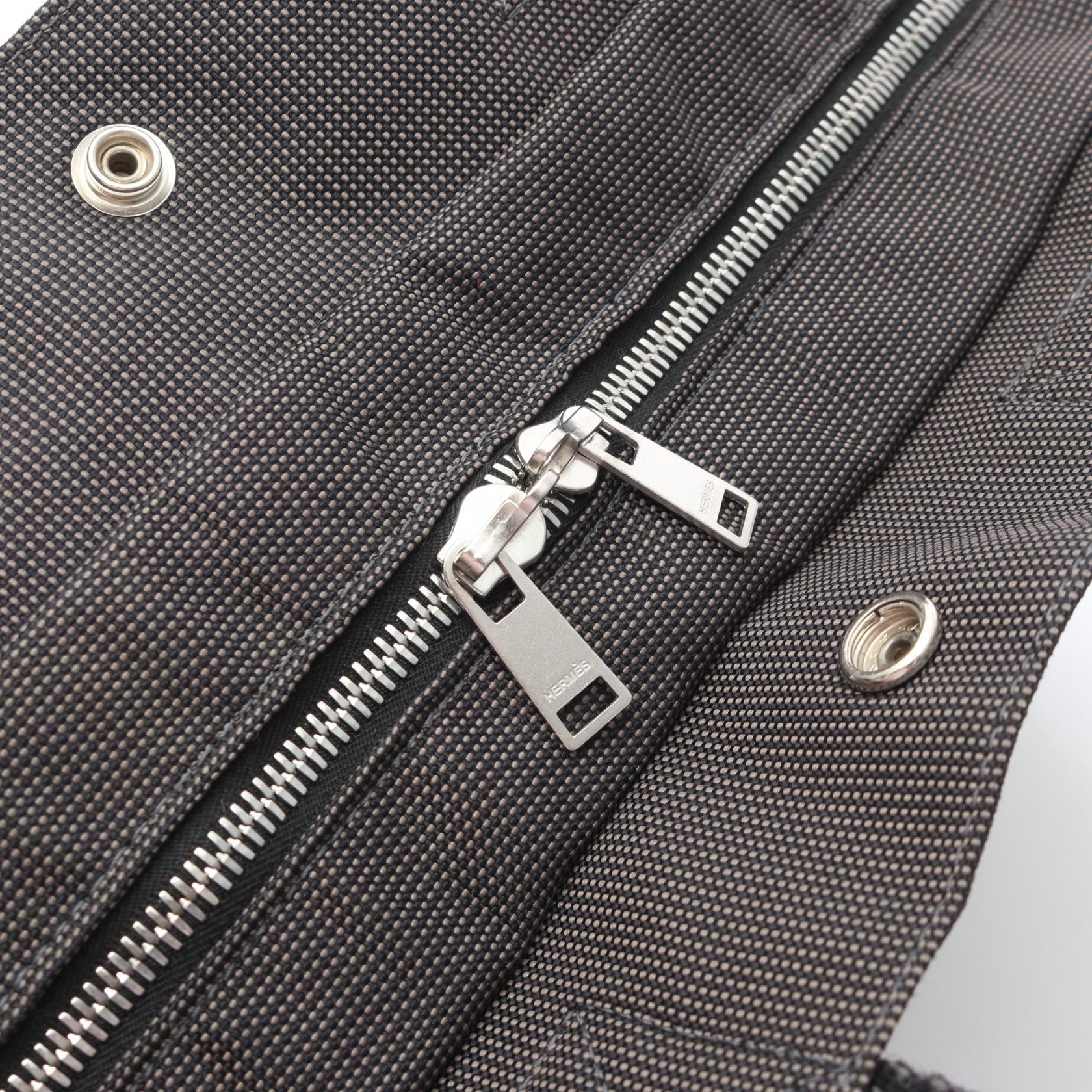 エルメス エールラインMM ナイロンキャンバス トートバッグ