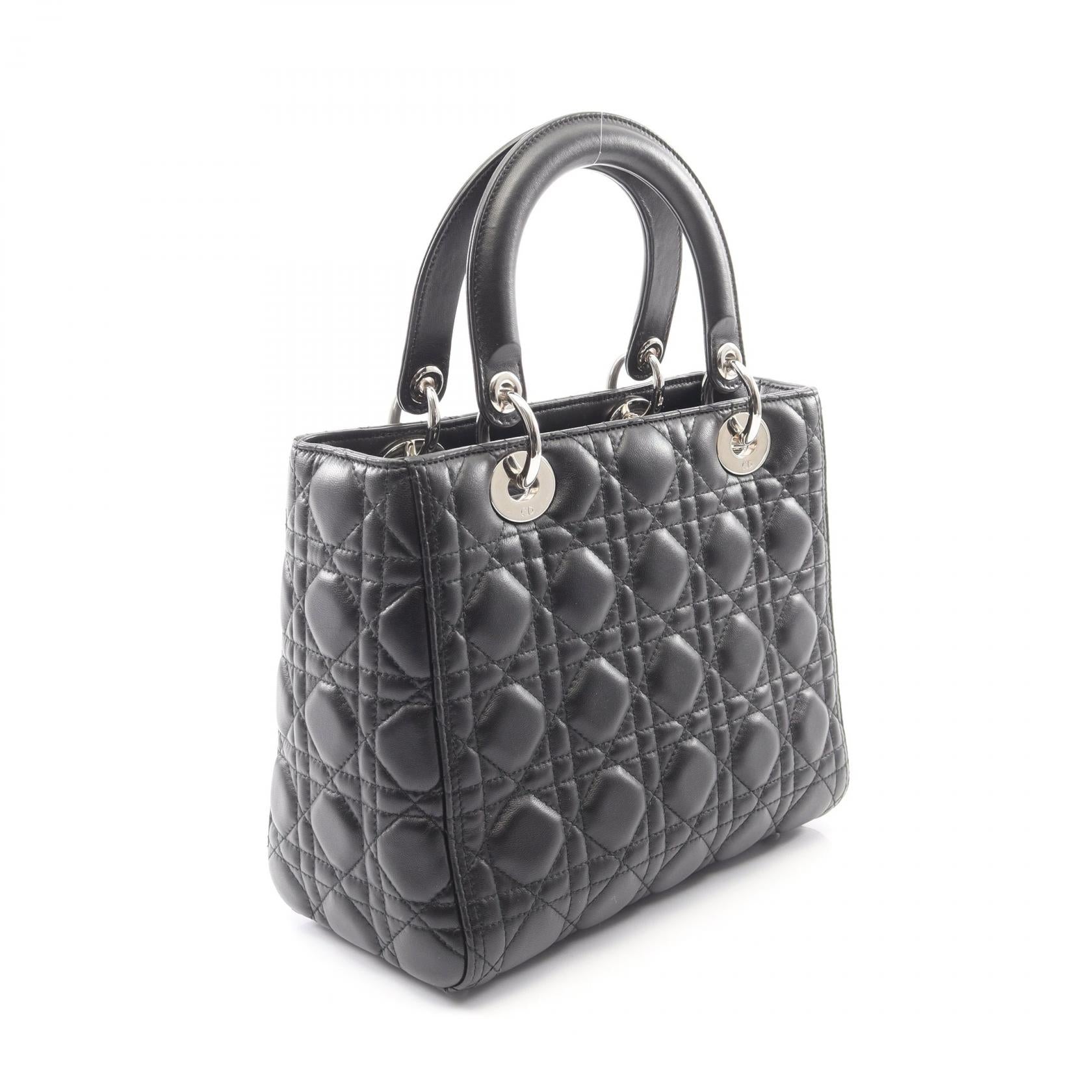 ディオール LADY DIOR レザー2wayハンドバッグ