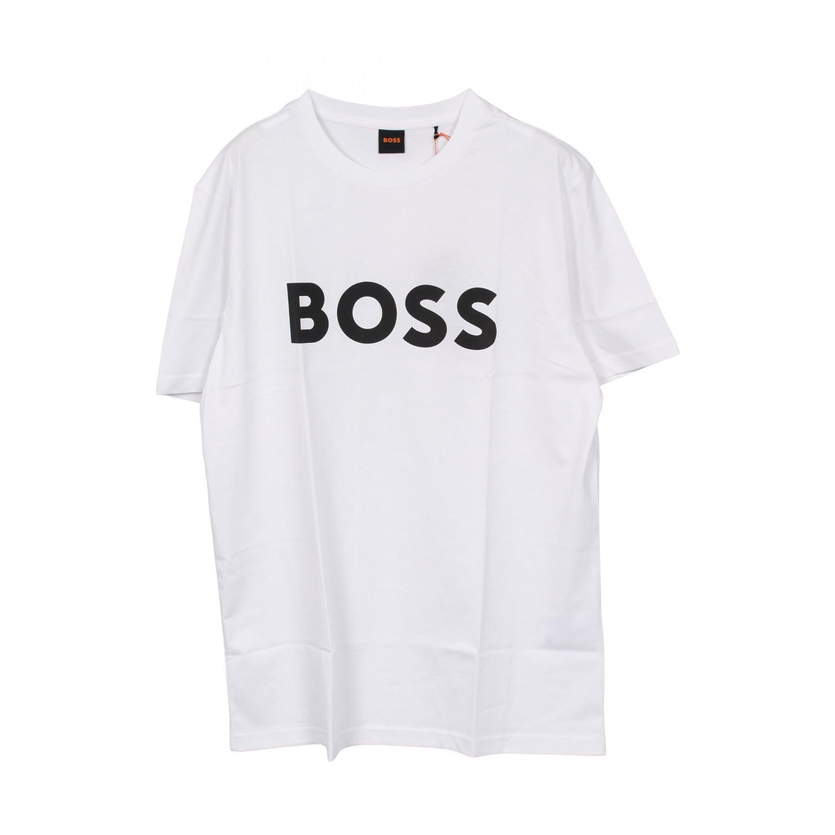 ボス ロゴ コットン 半袖Tシャツ