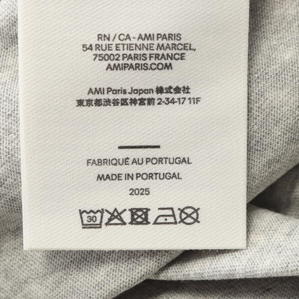 アミ コットン半袖Tシャツ
