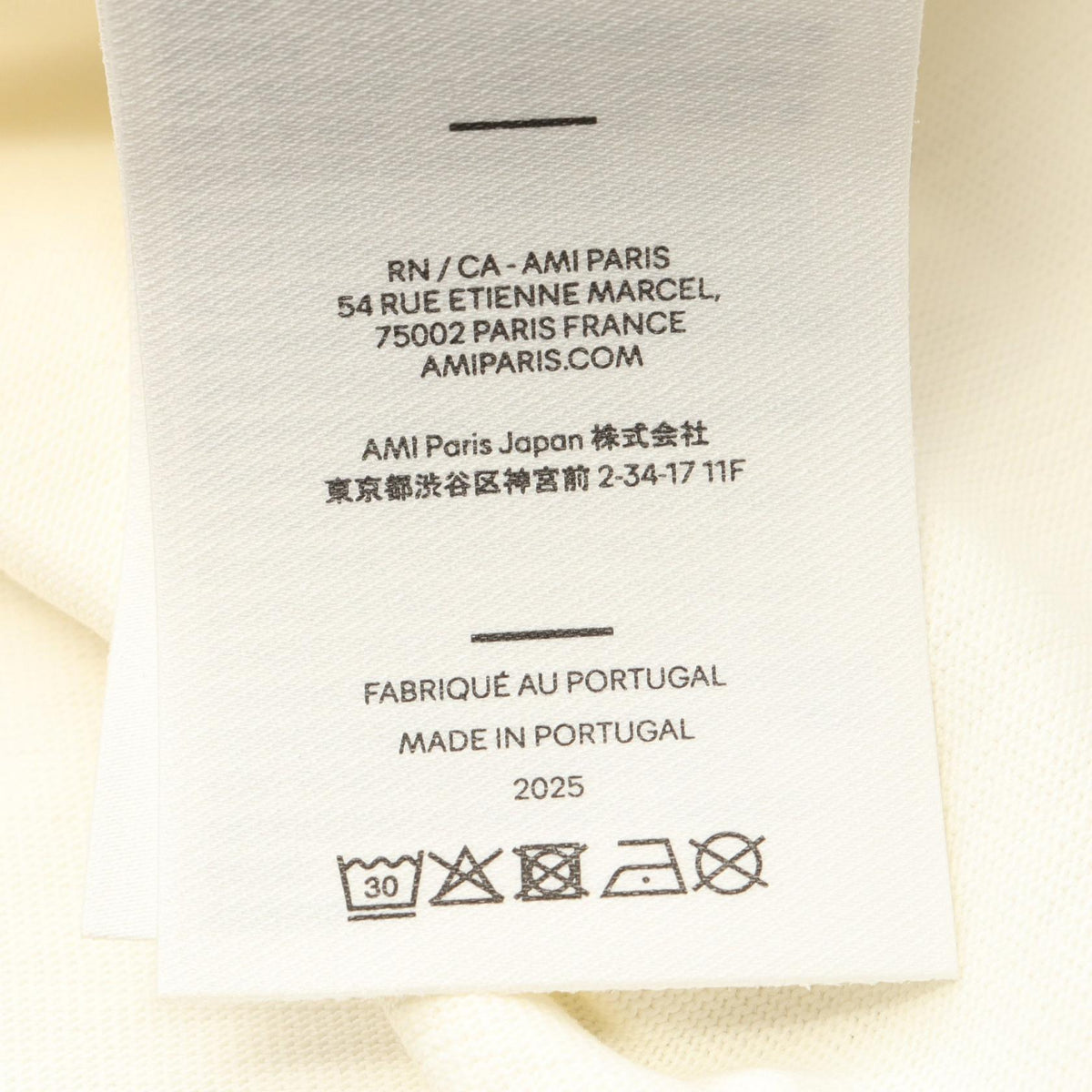 アミ コットン 半袖Tシャツ