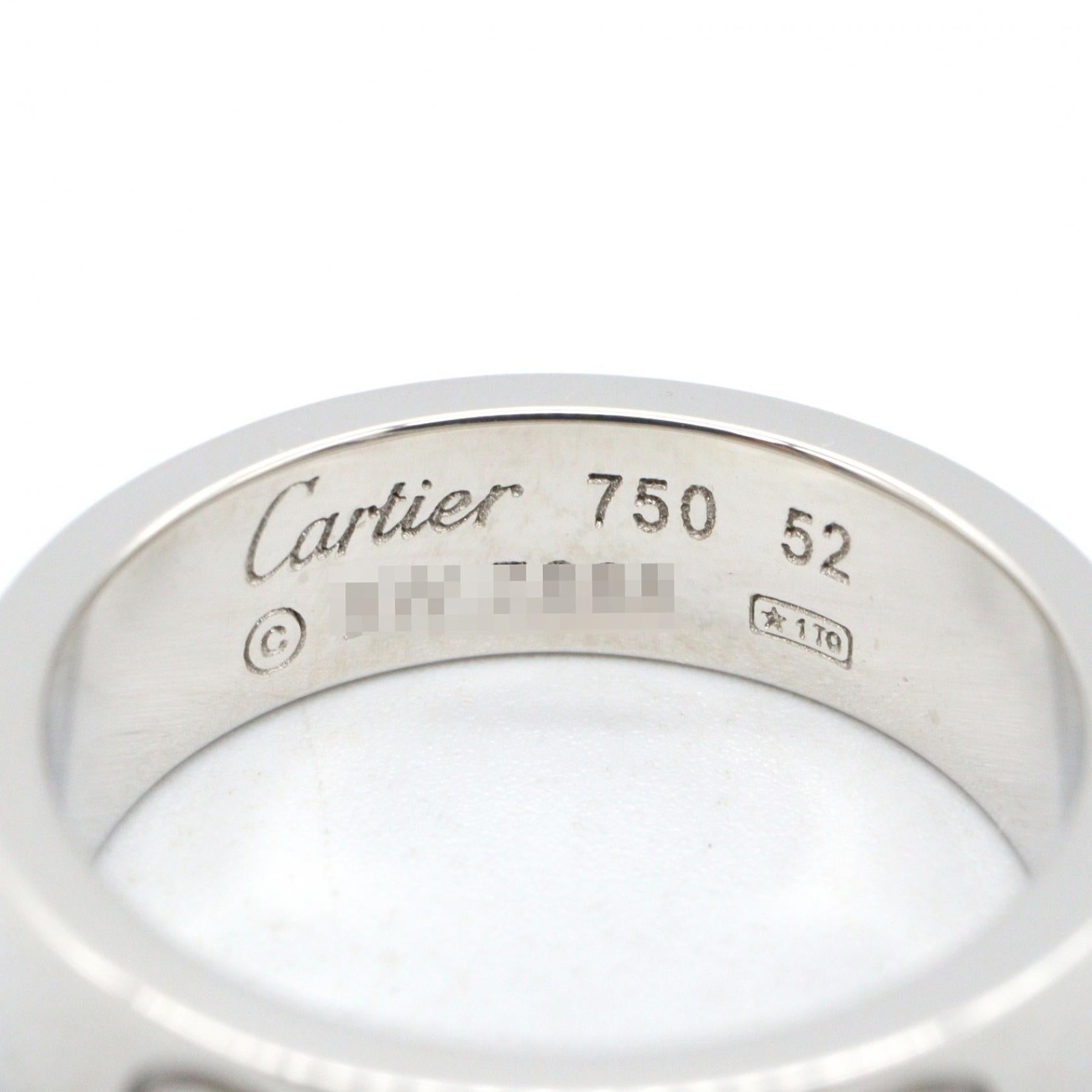 カルティエ ラブ Au750ホワイトゴールド リング 52号