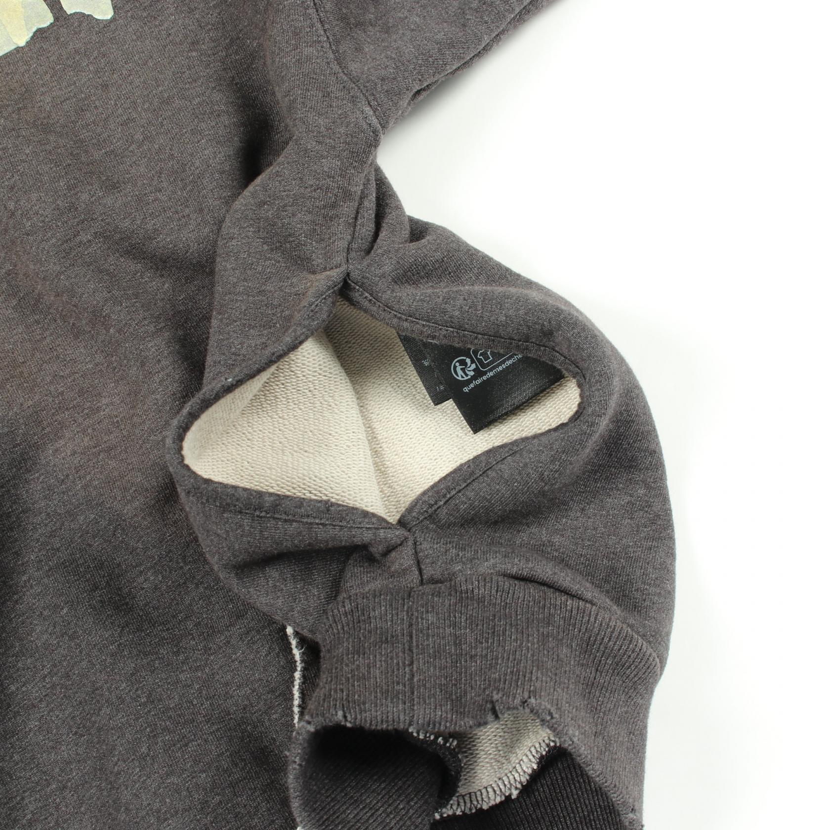 バレンシアガ TAPE TYPE RIPPED POCKET HOODIE コットンパーカー