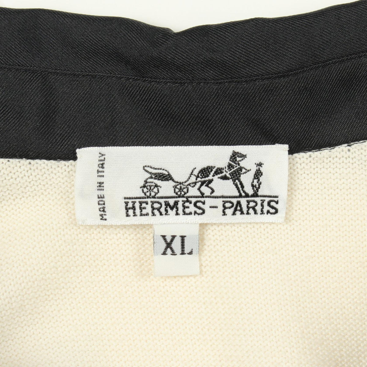エルメス BRIDES de GALA シルク コットン ポロシャツ XL