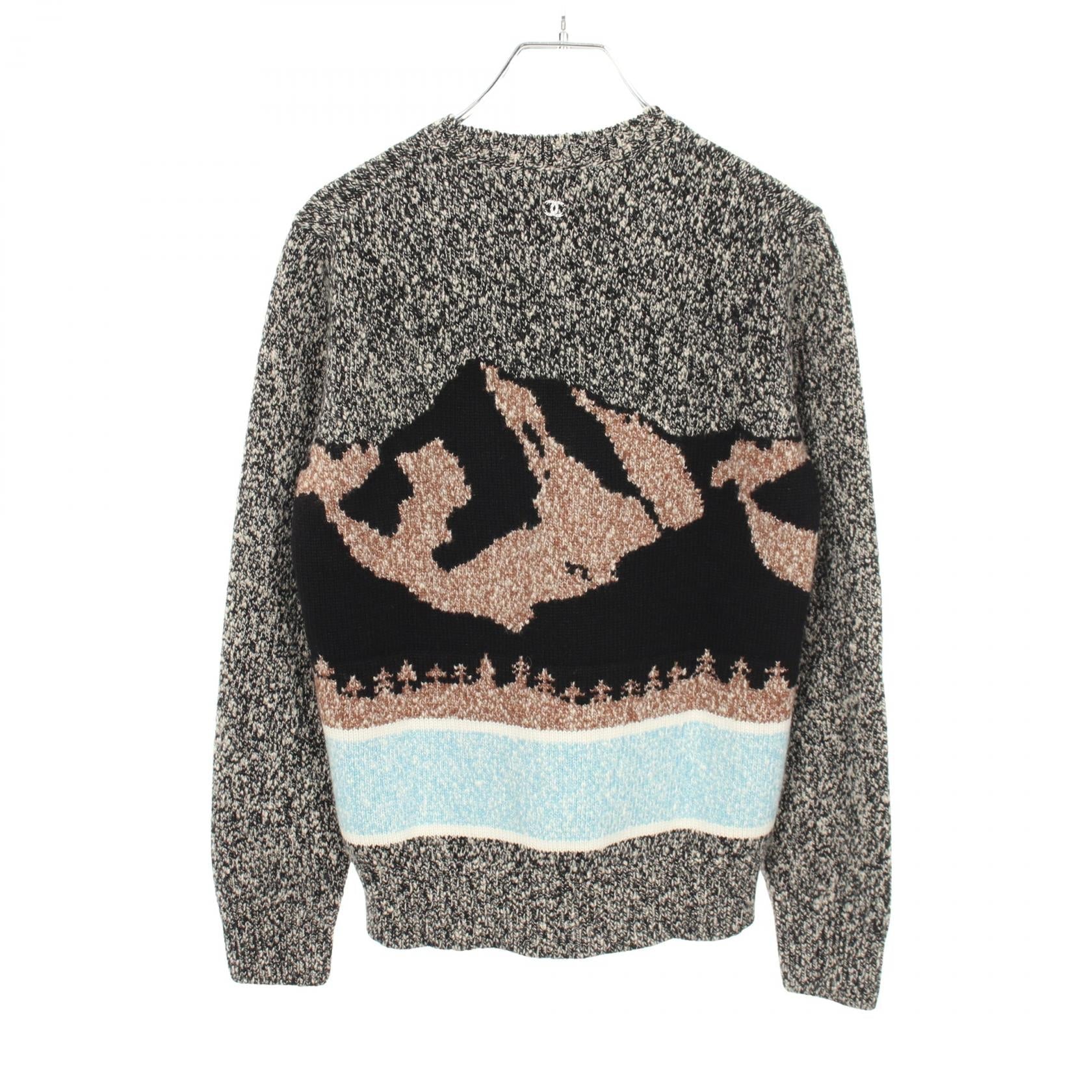 シャネル ロゴ カシミヤ ウールニット