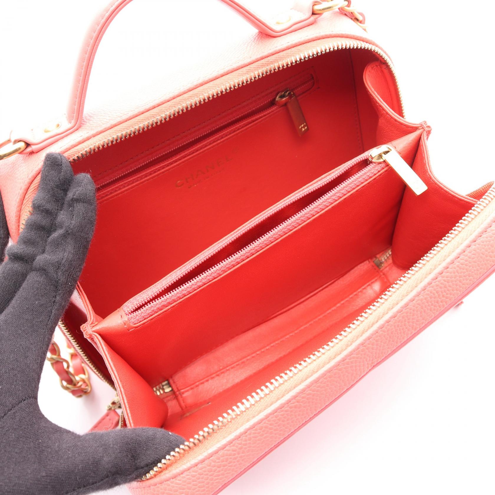 シャネル CCフィグリー キャビアスキン 2wayショルダーバッグ