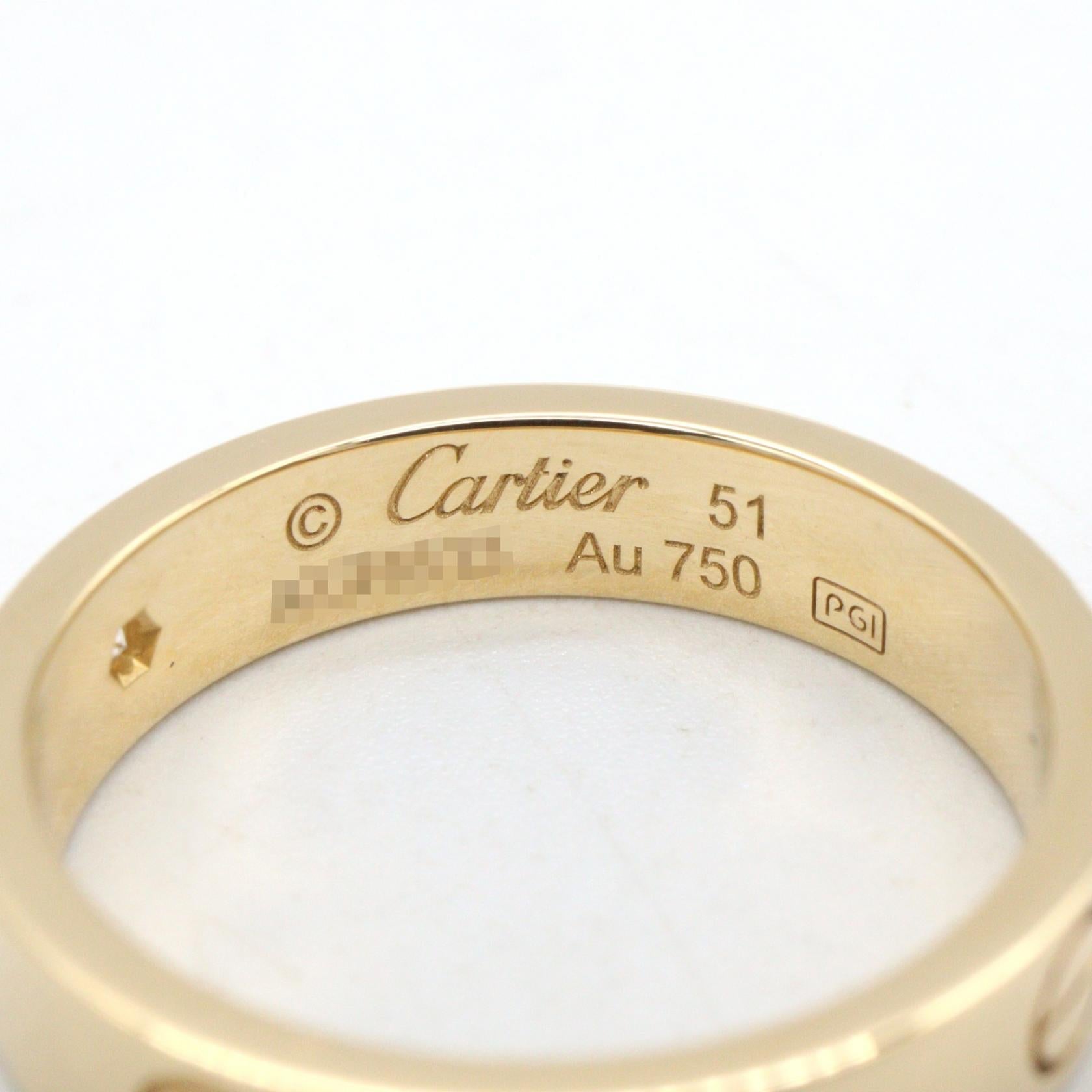 カルティエ ミニラブリング Au750 ダイヤモンド リング 10号