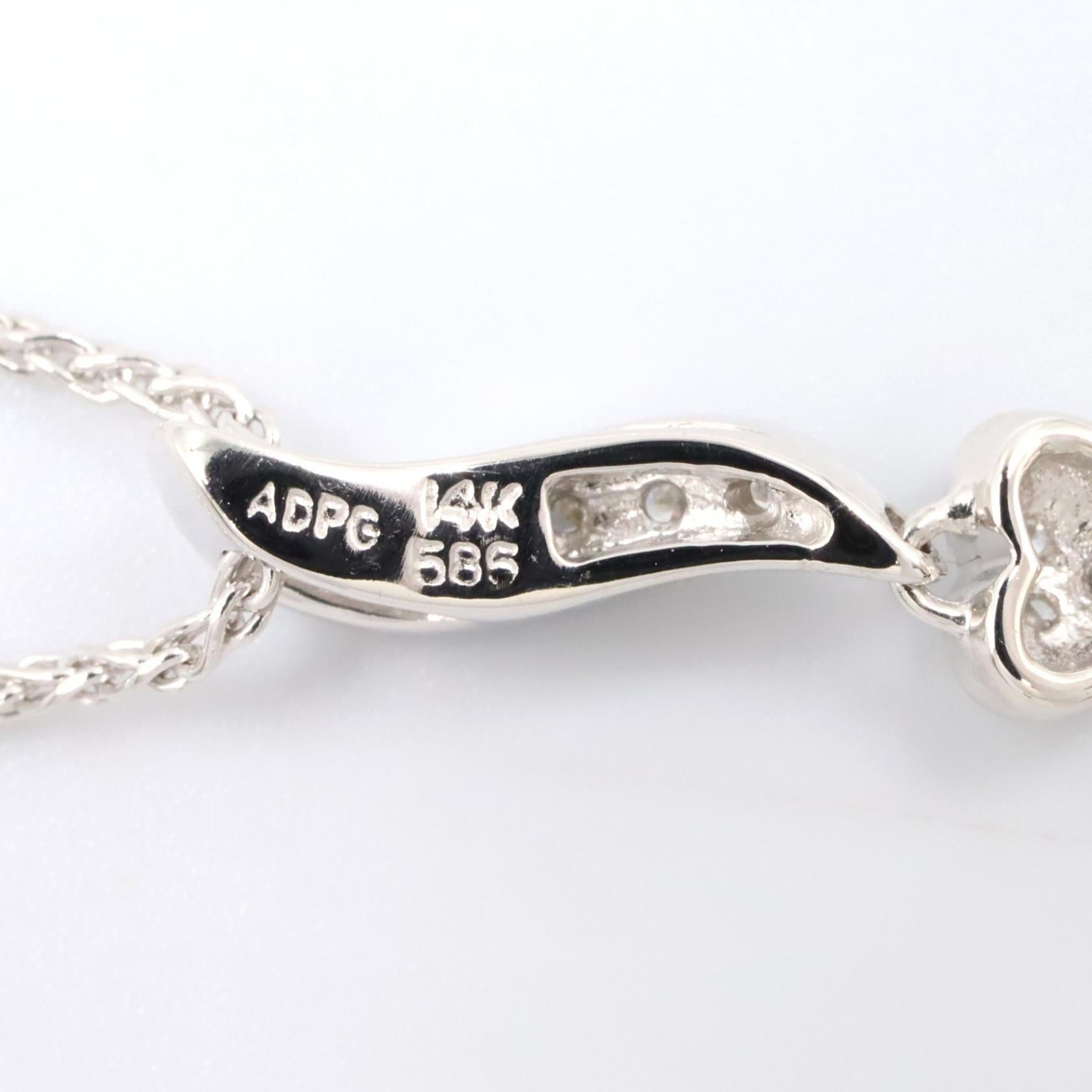 ジュエリー K14WG パール ダイヤモンド ネックレス