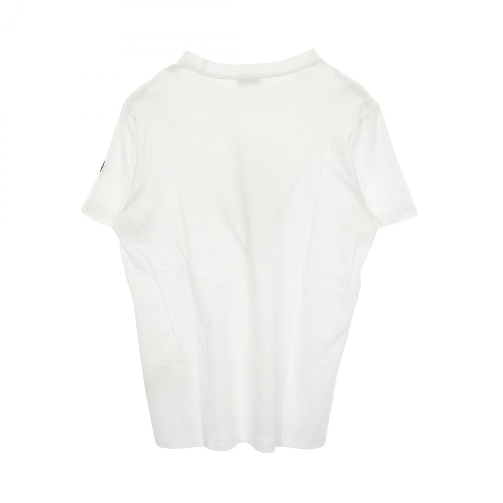 モンクレール ロゴ コットン半袖Tシャツ