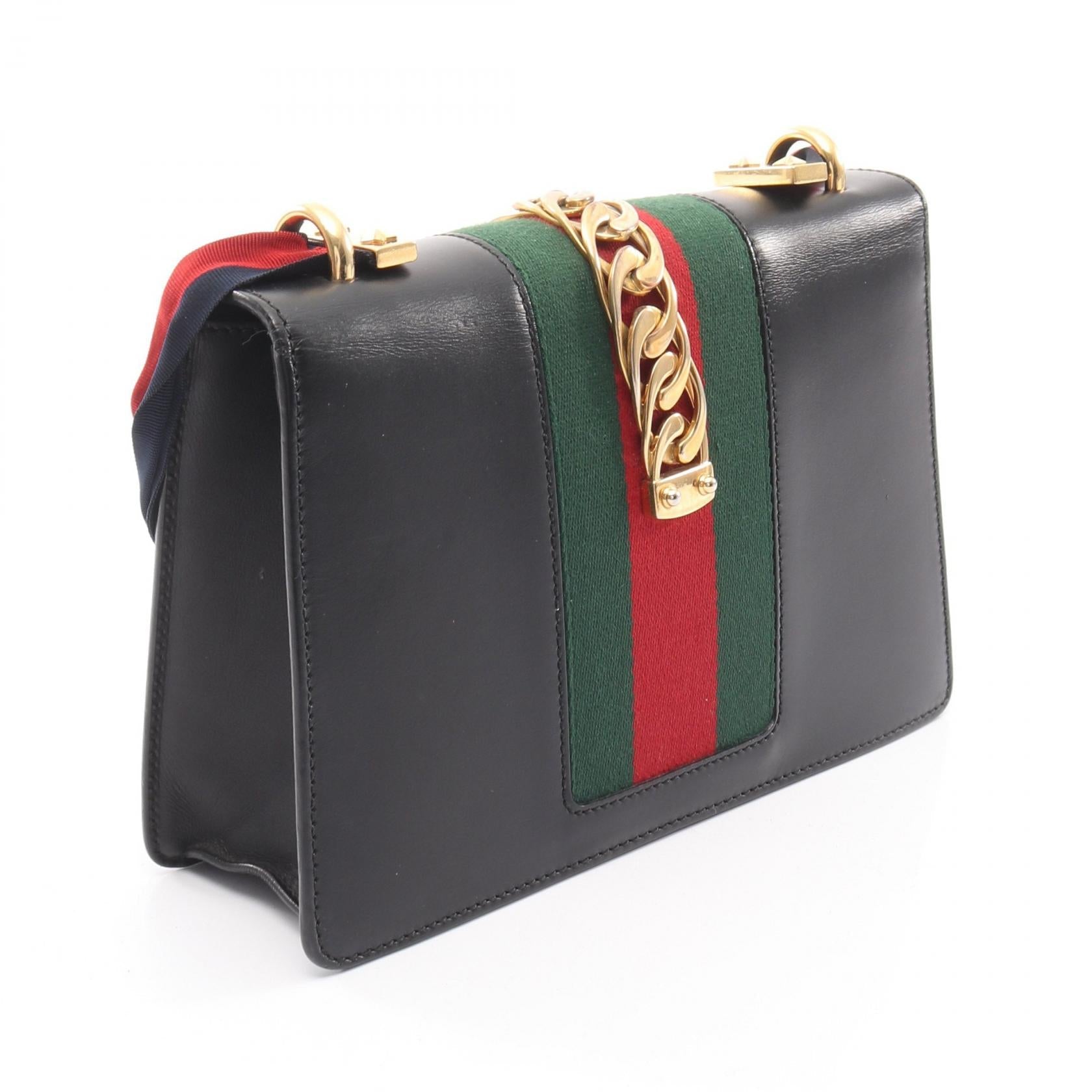 グッチ シルヴィ スモール レザー ショルダーバッグ
