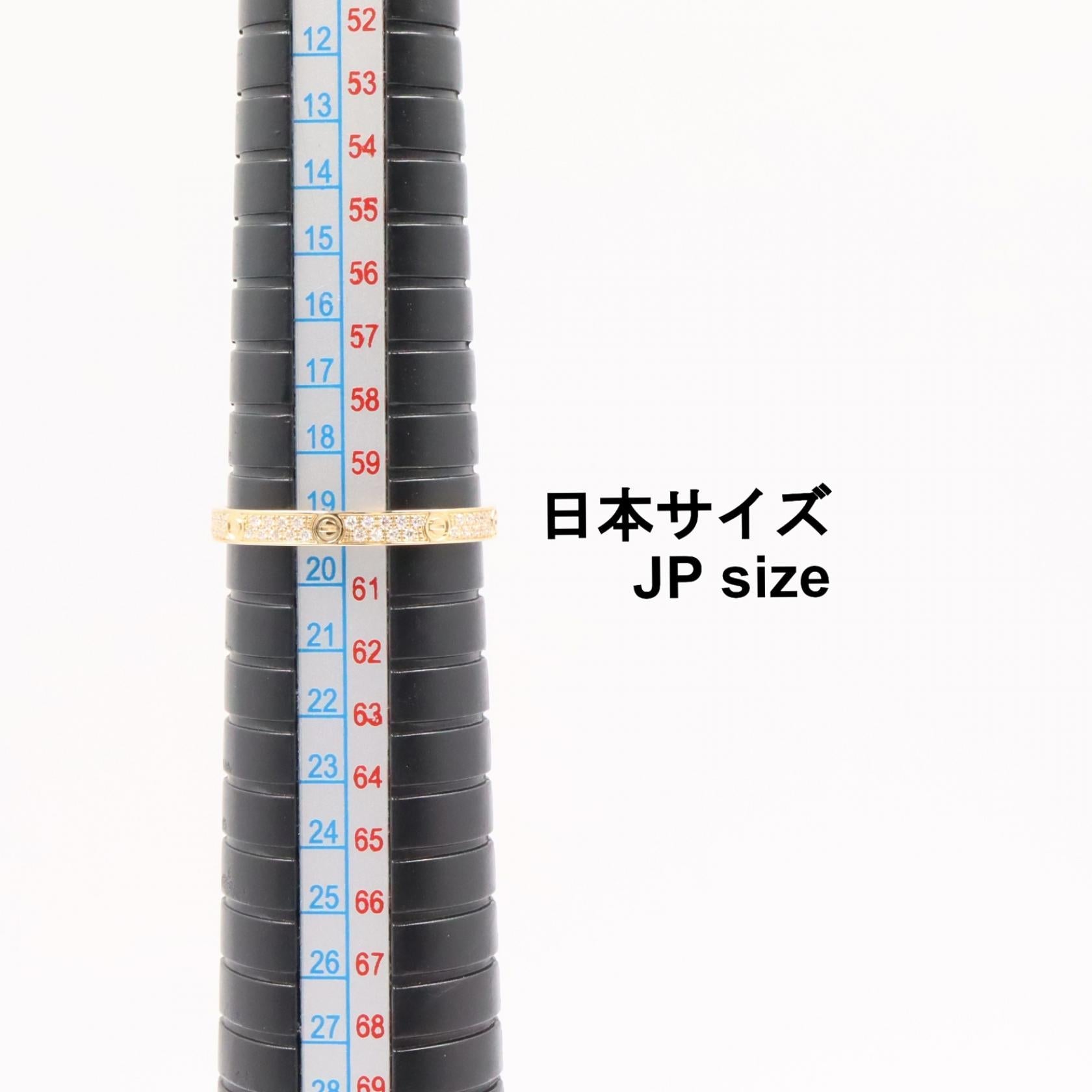 カルティエ ミニラブリング パヴェダイヤ Au750 リング 19号