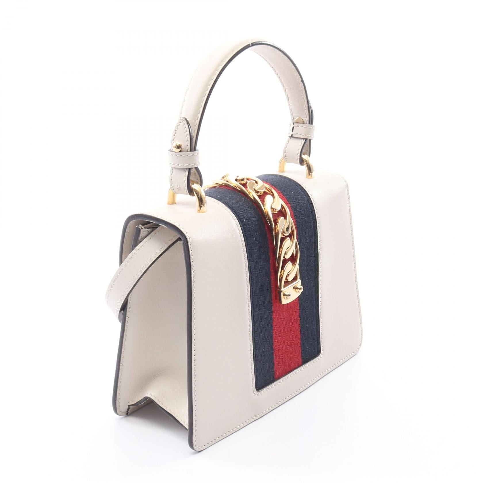グッチ シルヴィ レザー2wayハンドバッグ