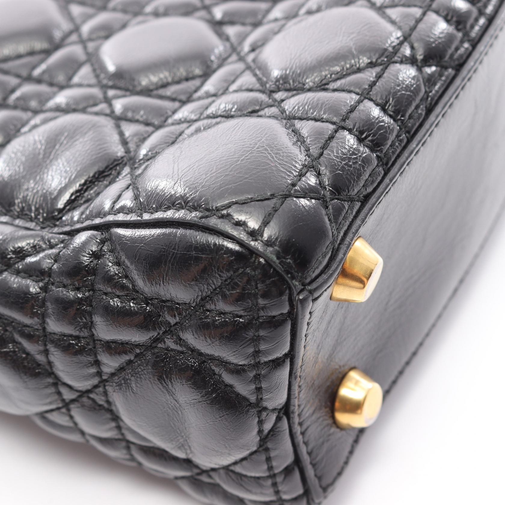 ディオール LADY DIOR MY ABCDIOR レザー 2wayハンドバッグ