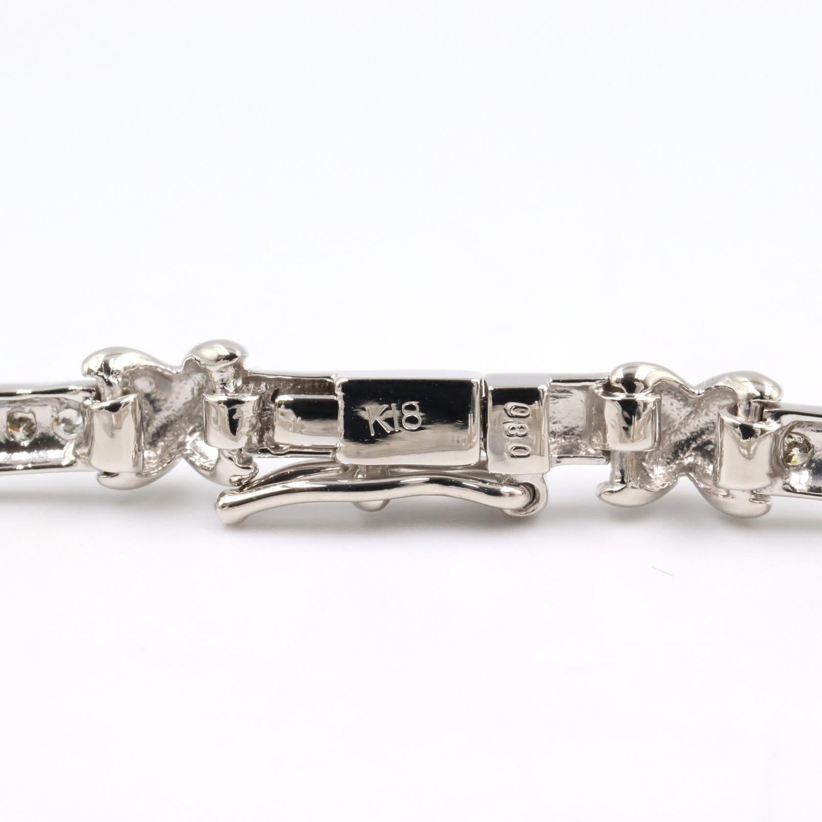 ジュエリー K18WG ダイヤモンドブレスレット