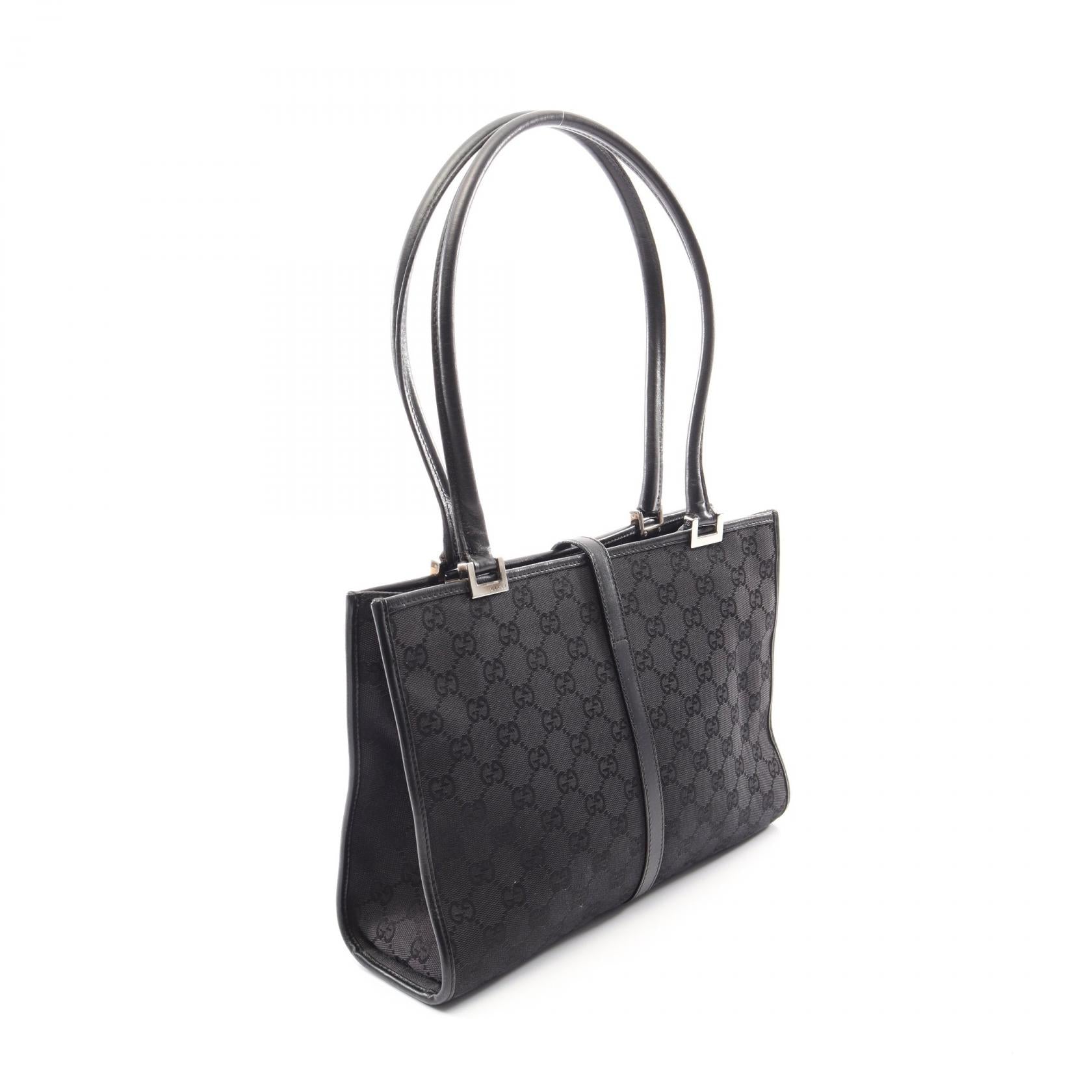 グッチ ジャッキー キャンバス レザー トートバッグ