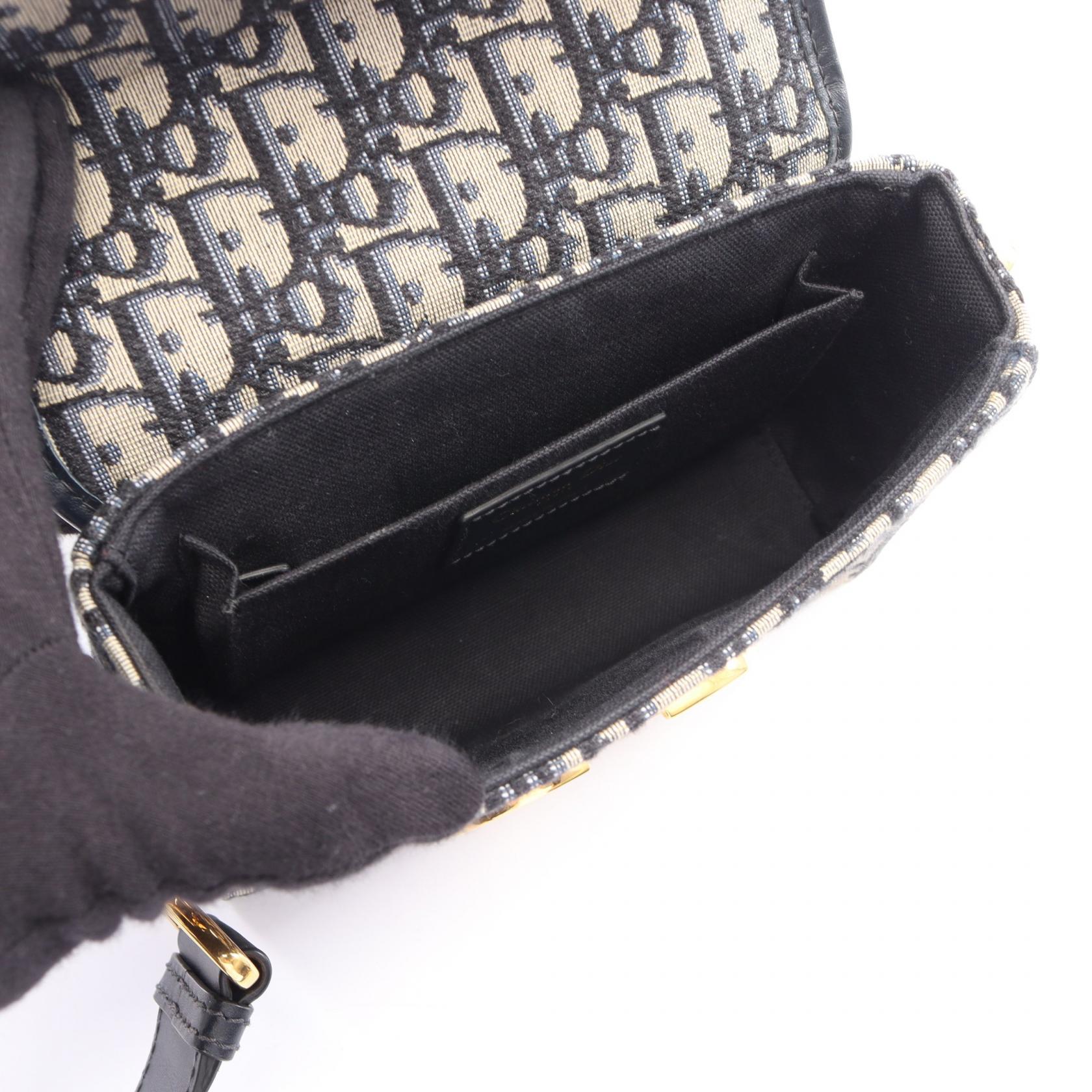 ディオール 30 MONTAIGNE オブリーク キャンバス レザー ショルダーバッグ