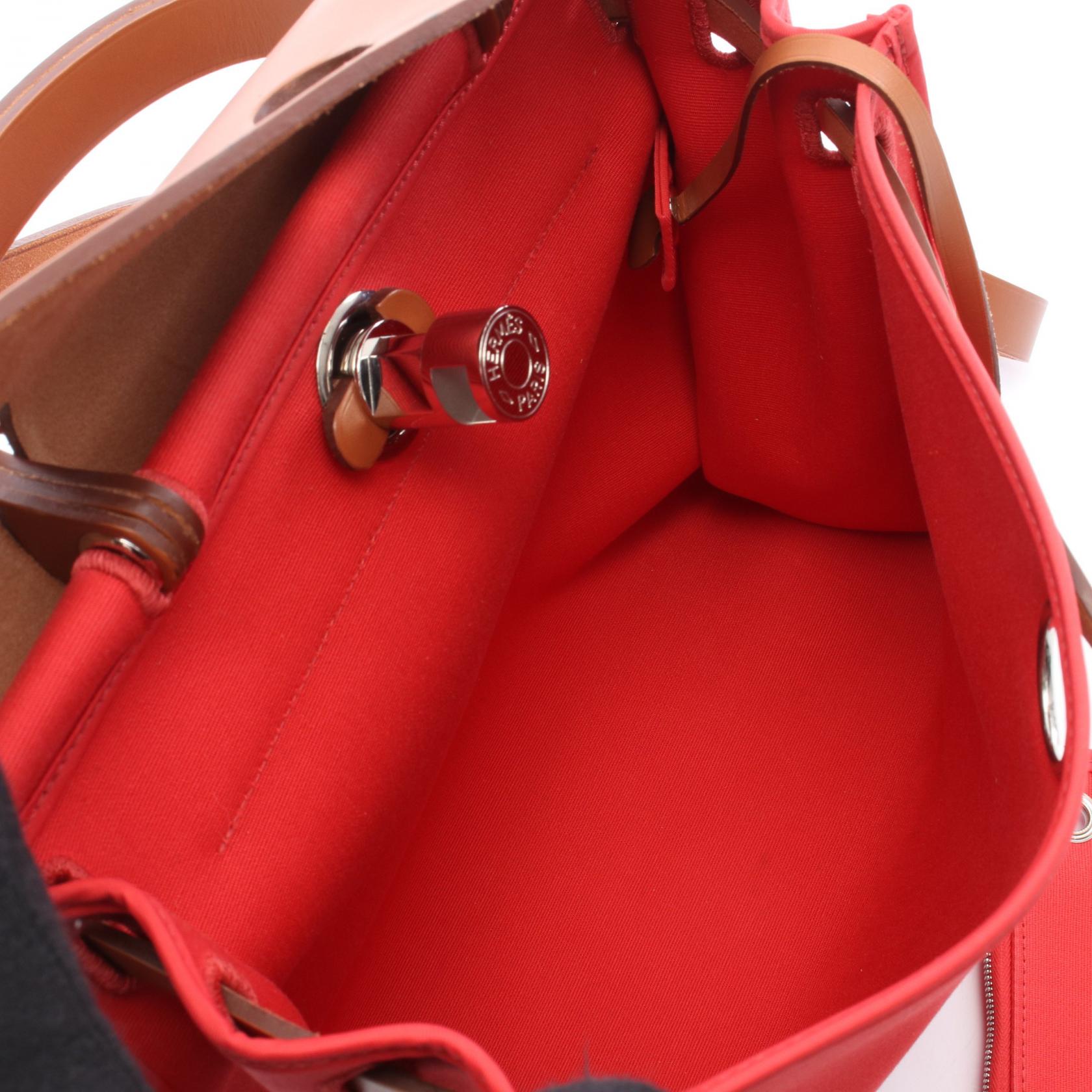 エルメス エールバッグジップPM トワルオフィシェ ヴァッシュハンター ハンドバッグ