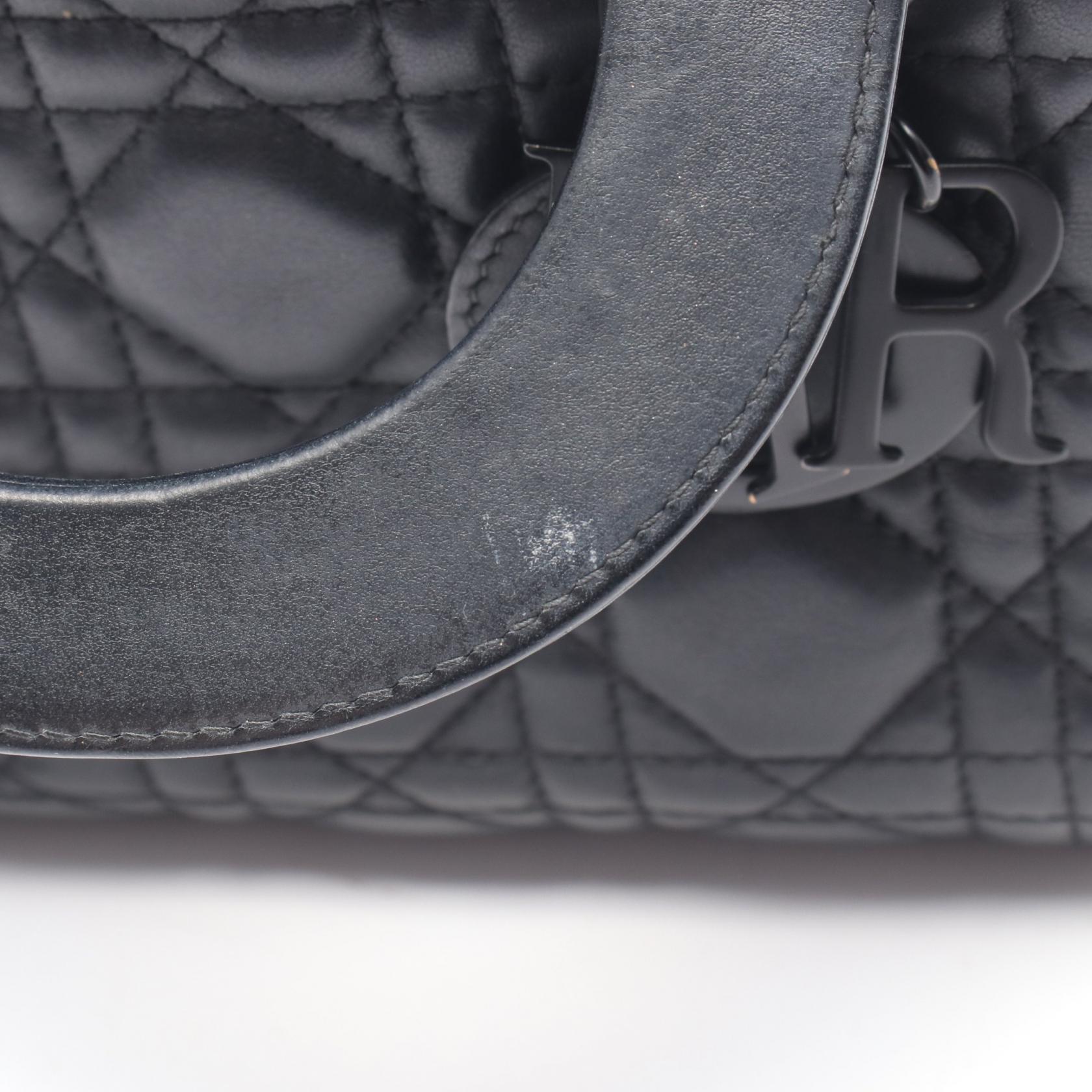 クリスチャンディオール LADY DIOR レザー ミニハンドバッグ