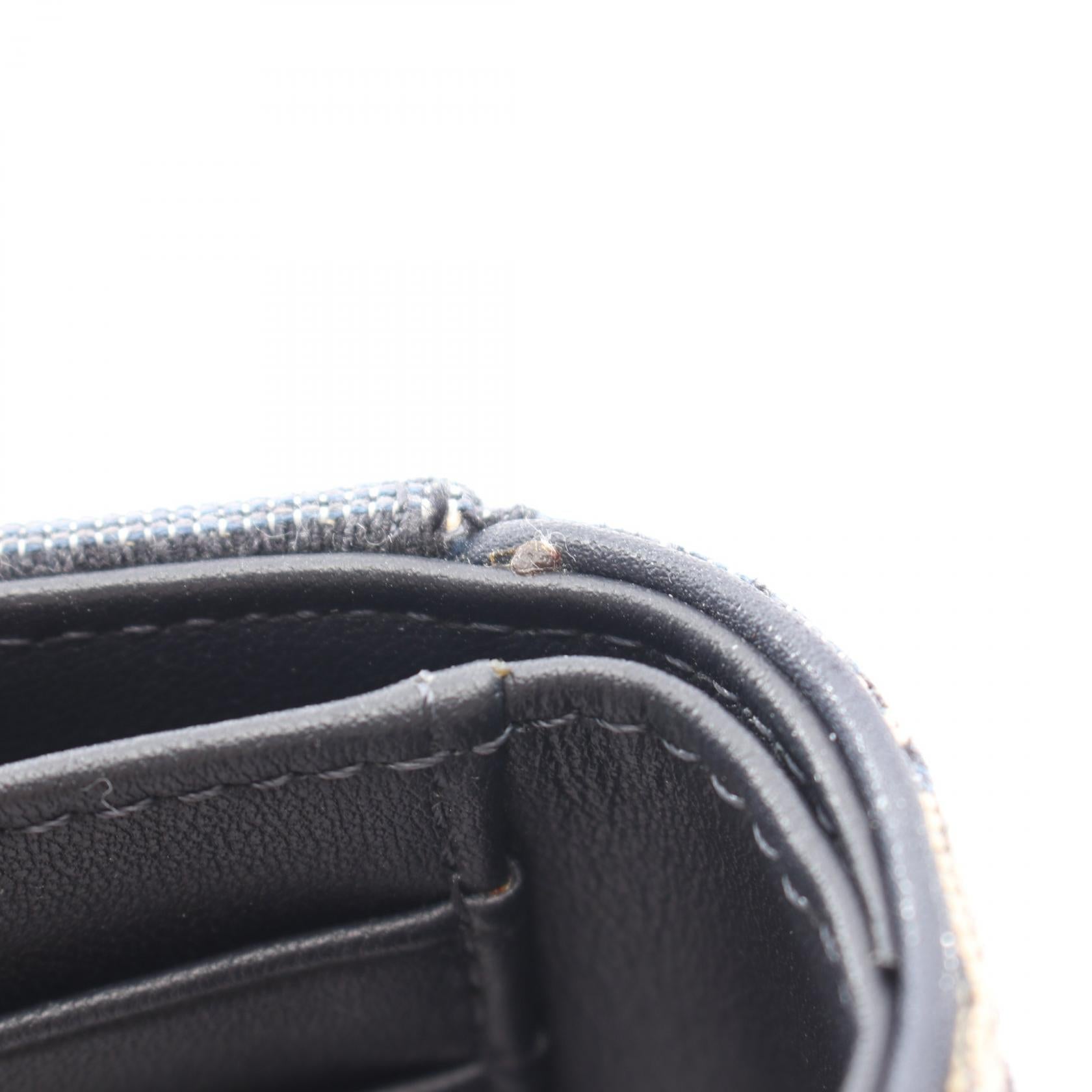 ディオール Saddle Lotus キャンバス三つ折り財布