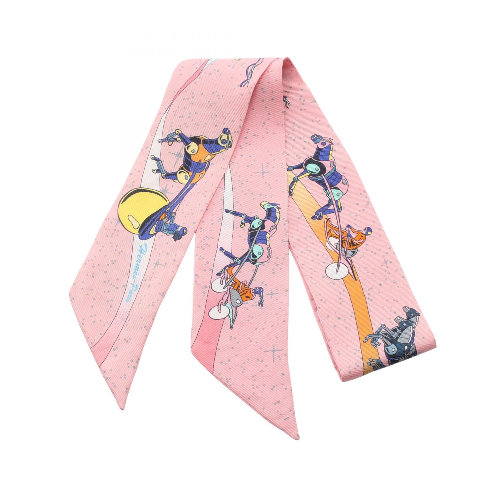 エルメス ツイリー SPACE DERBY シルクスカーフ