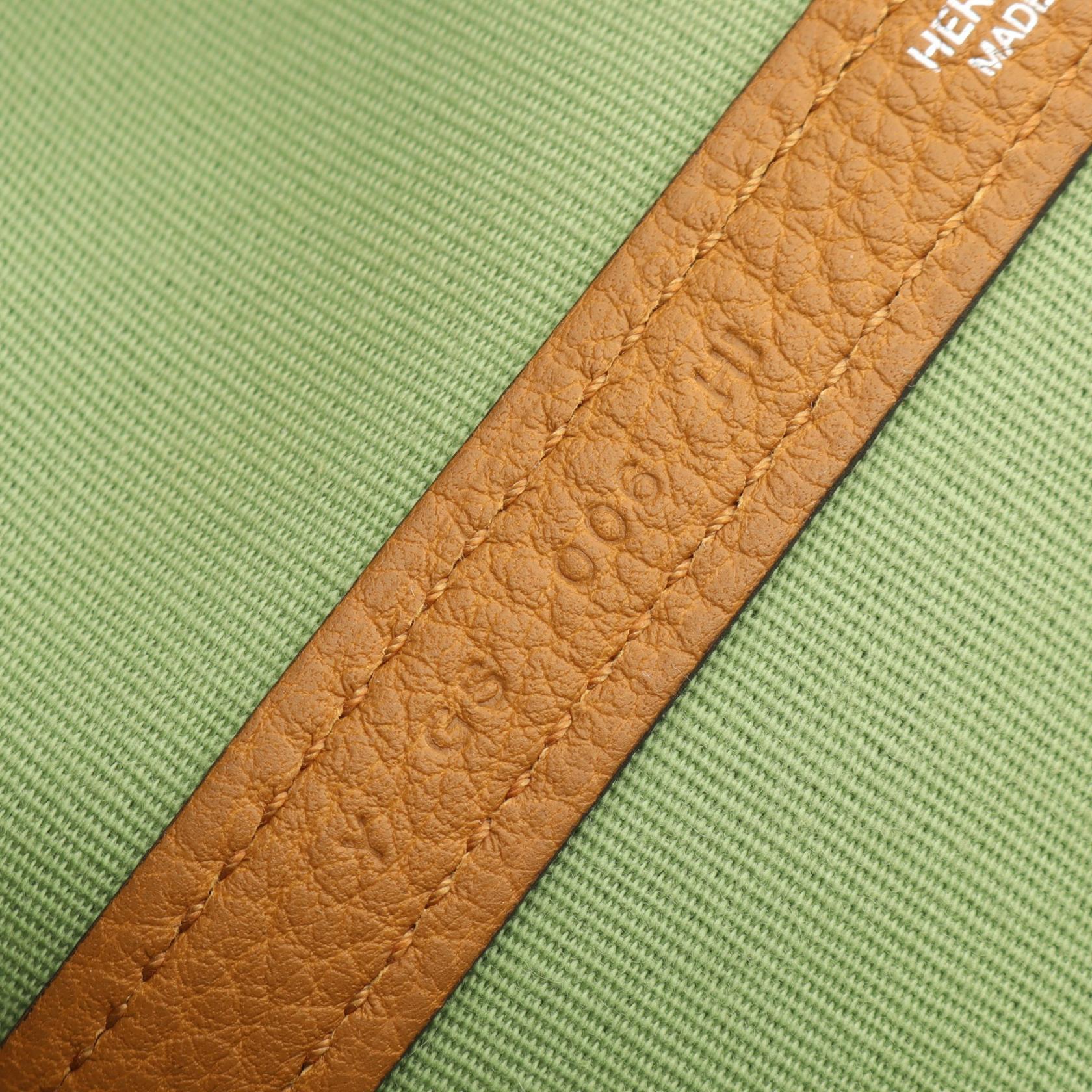エルメス ガーデンパーティPM レザーキャンバス トートバッグ
