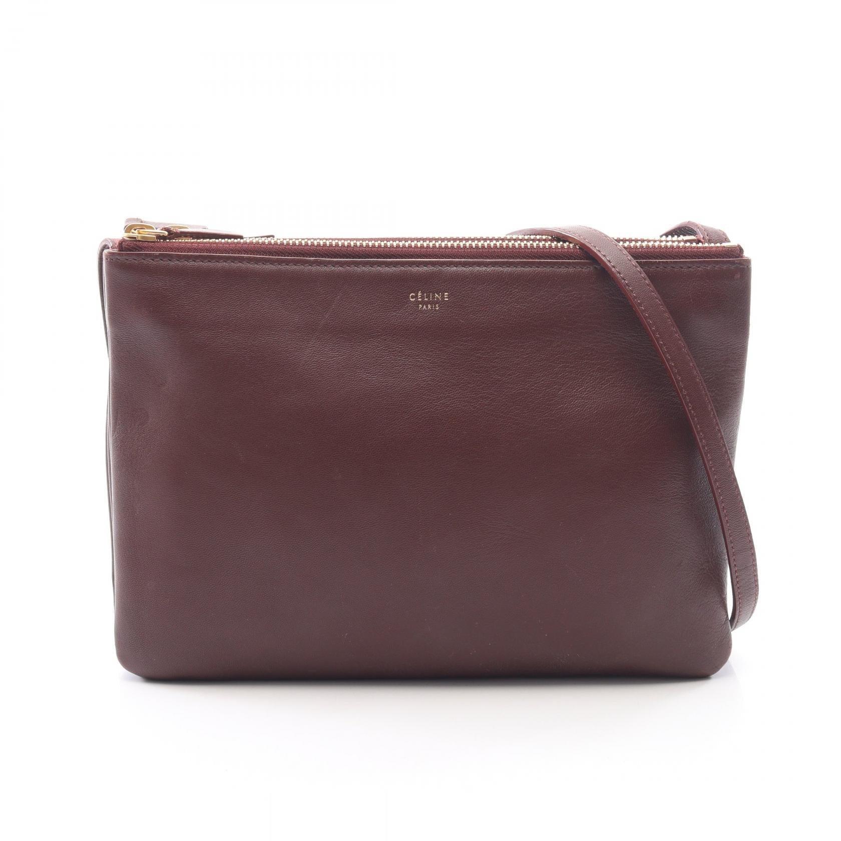 セリーヌ TRIO LARGE レザーショルダーバッグ