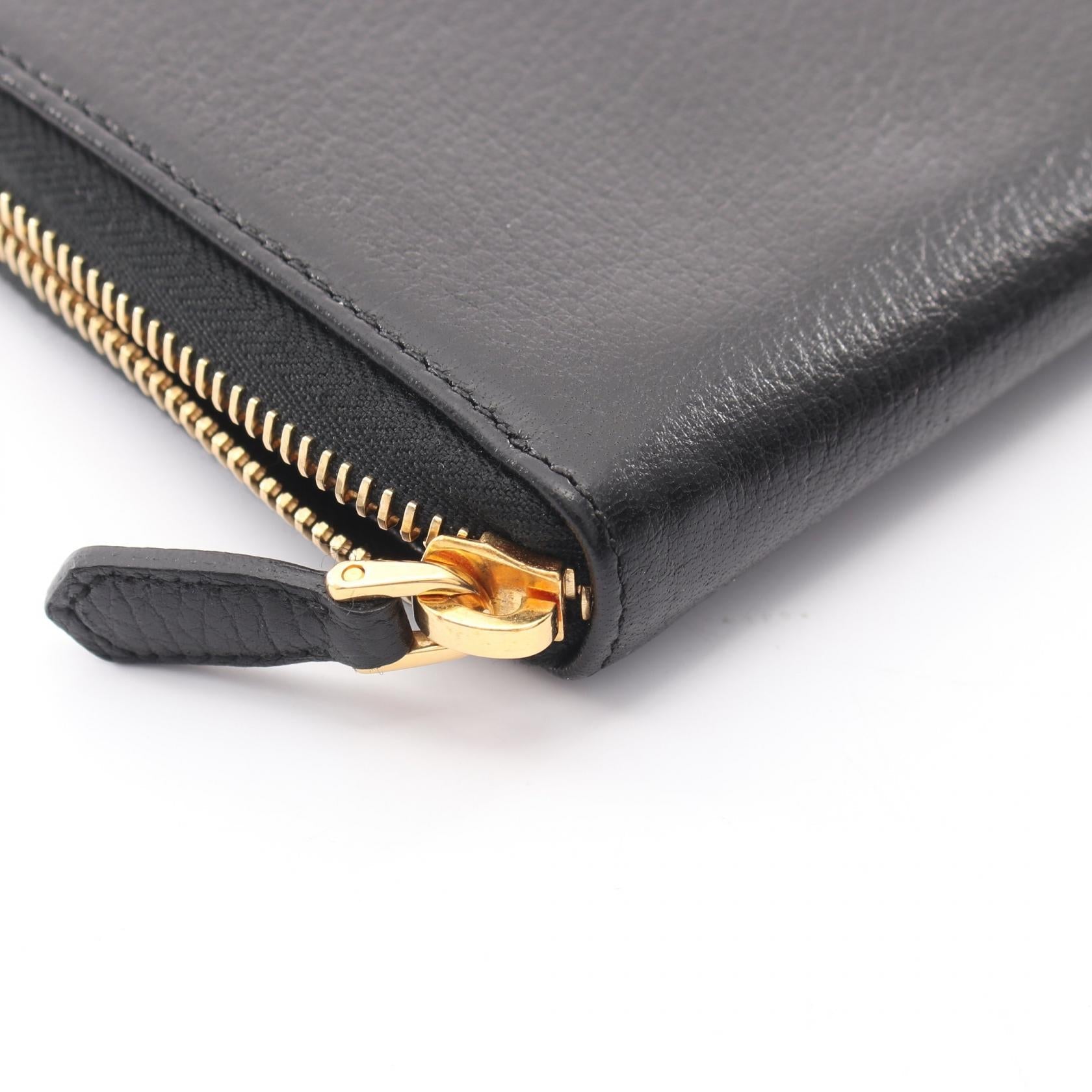 プラダ CERVO ANTIC MET レザー長財布