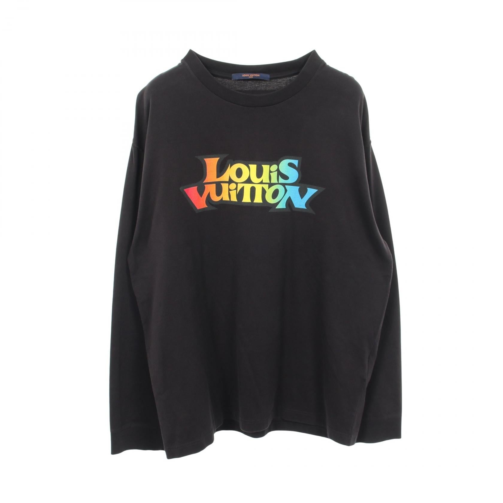 ルイヴィトン LVフェード プリンテッド コットン長袖Tシャツ