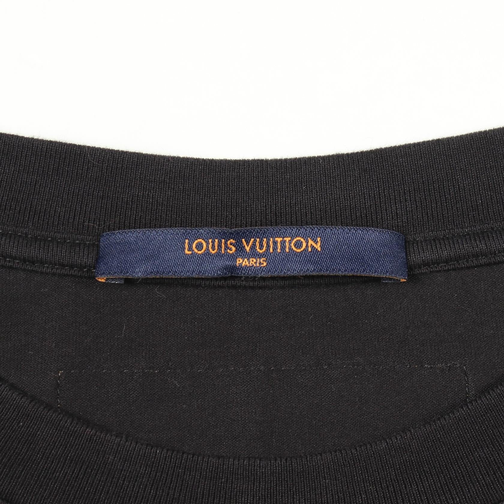ルイヴィトン LVフェード プリンテッド コットン長袖Tシャツ