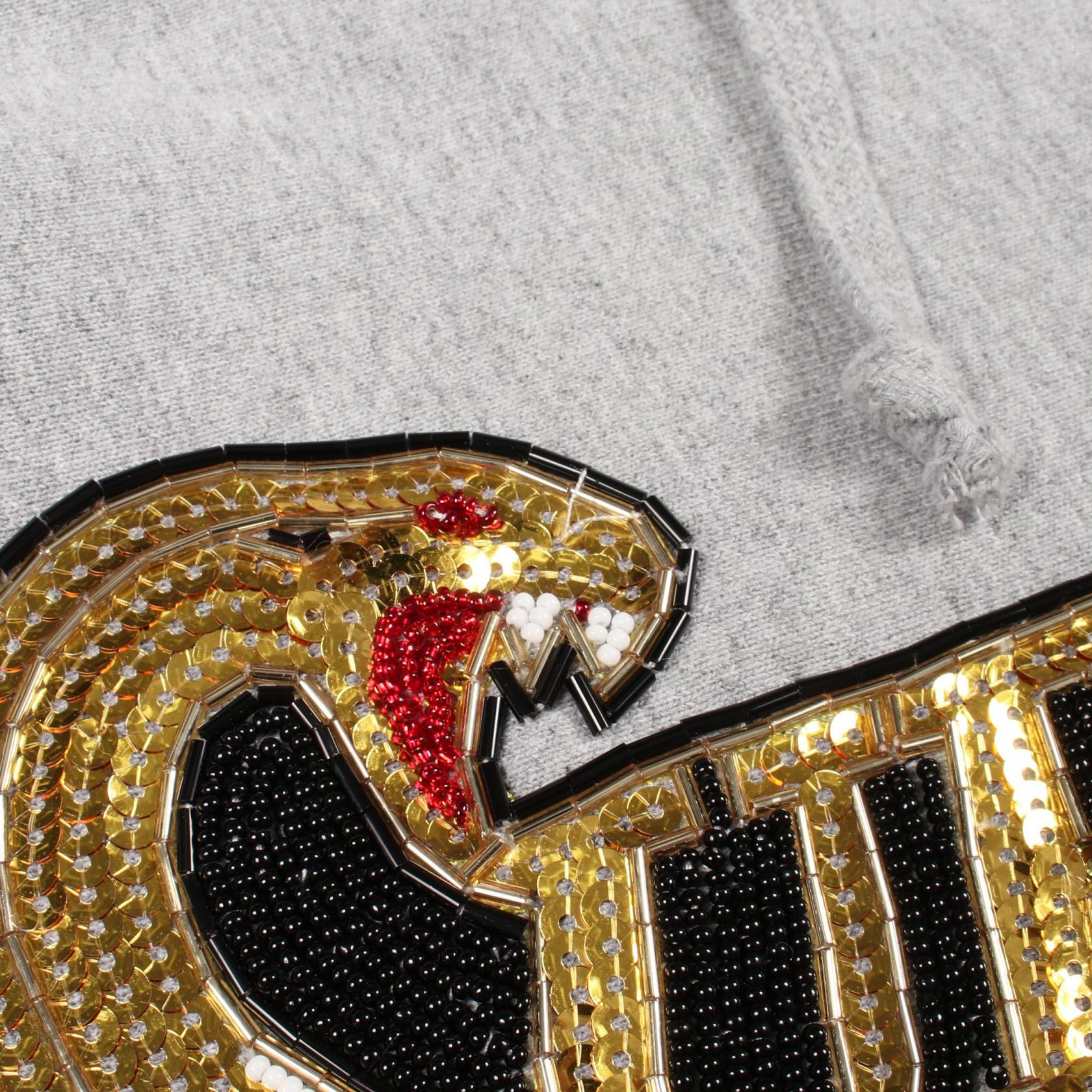 シュプリーム SEQUIN VIPER HOODED コットンパーカー