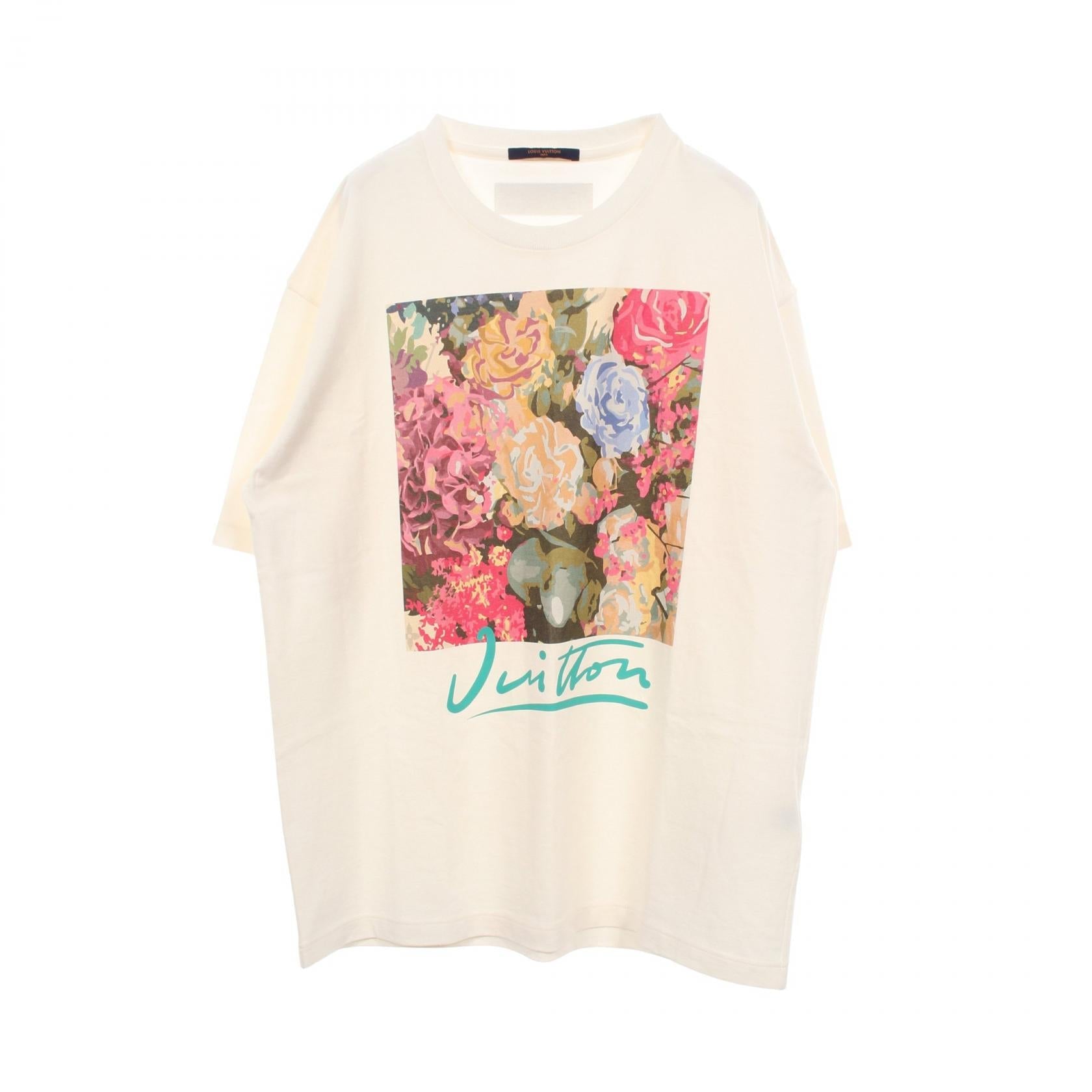 ルイヴィトン フラワータペストリープリント コットン 半袖Tシャツ