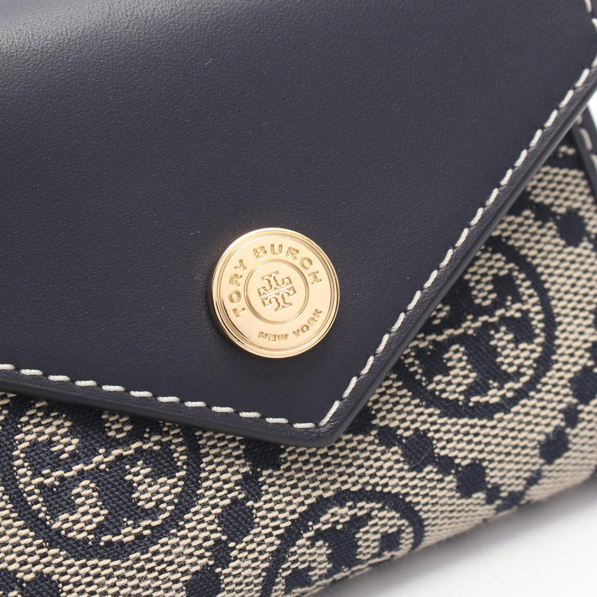 トリーバーチ Tモノグラム レザー三つ折り財布