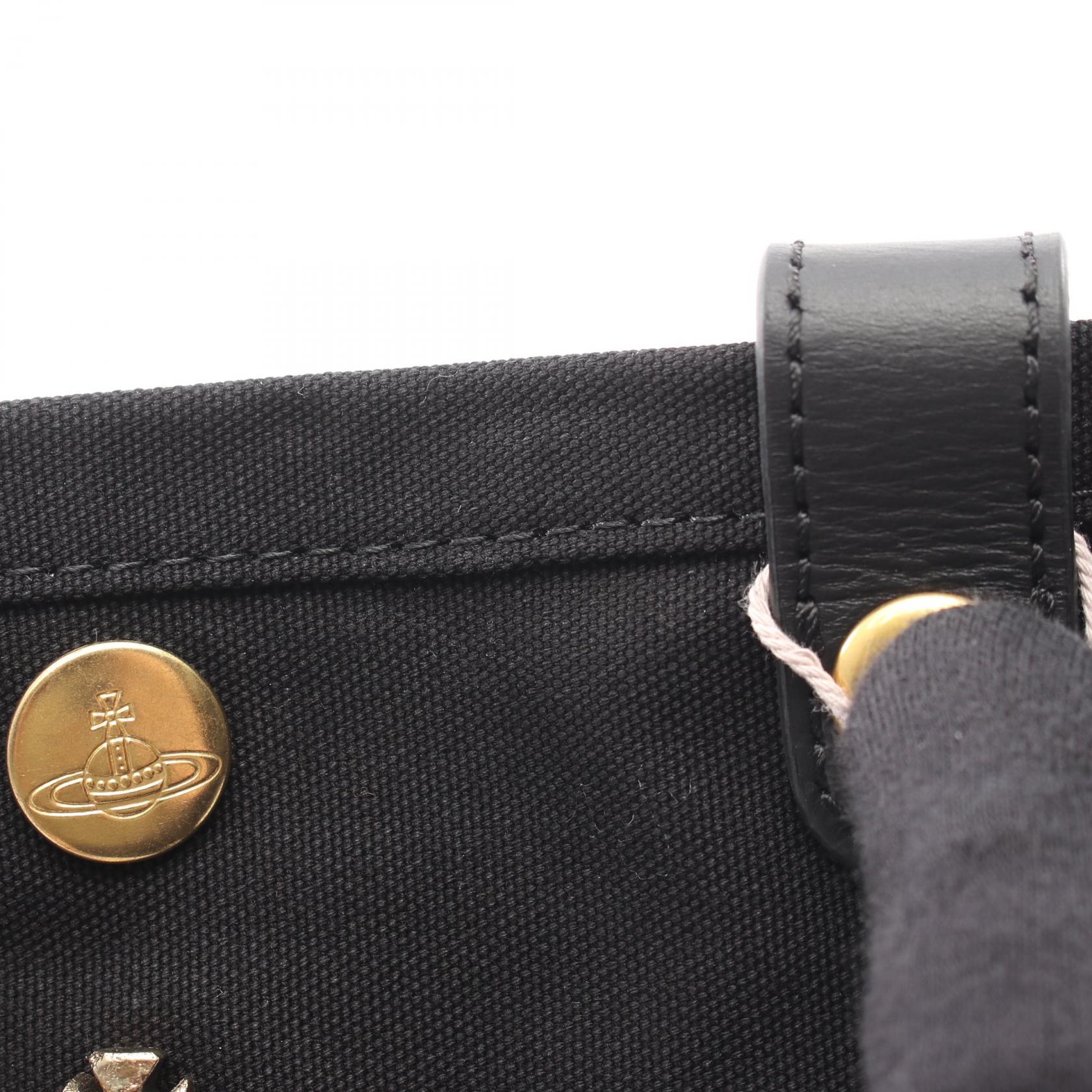 ヴィヴィアンウエストウッド UTILITY SMALL SHOPPER キャンバス レザー トートバッグ
